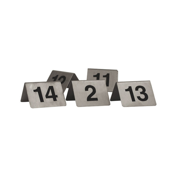 Trenton A-Frame Table Numbers - Set of 81-90 (50x50mm - Silver)