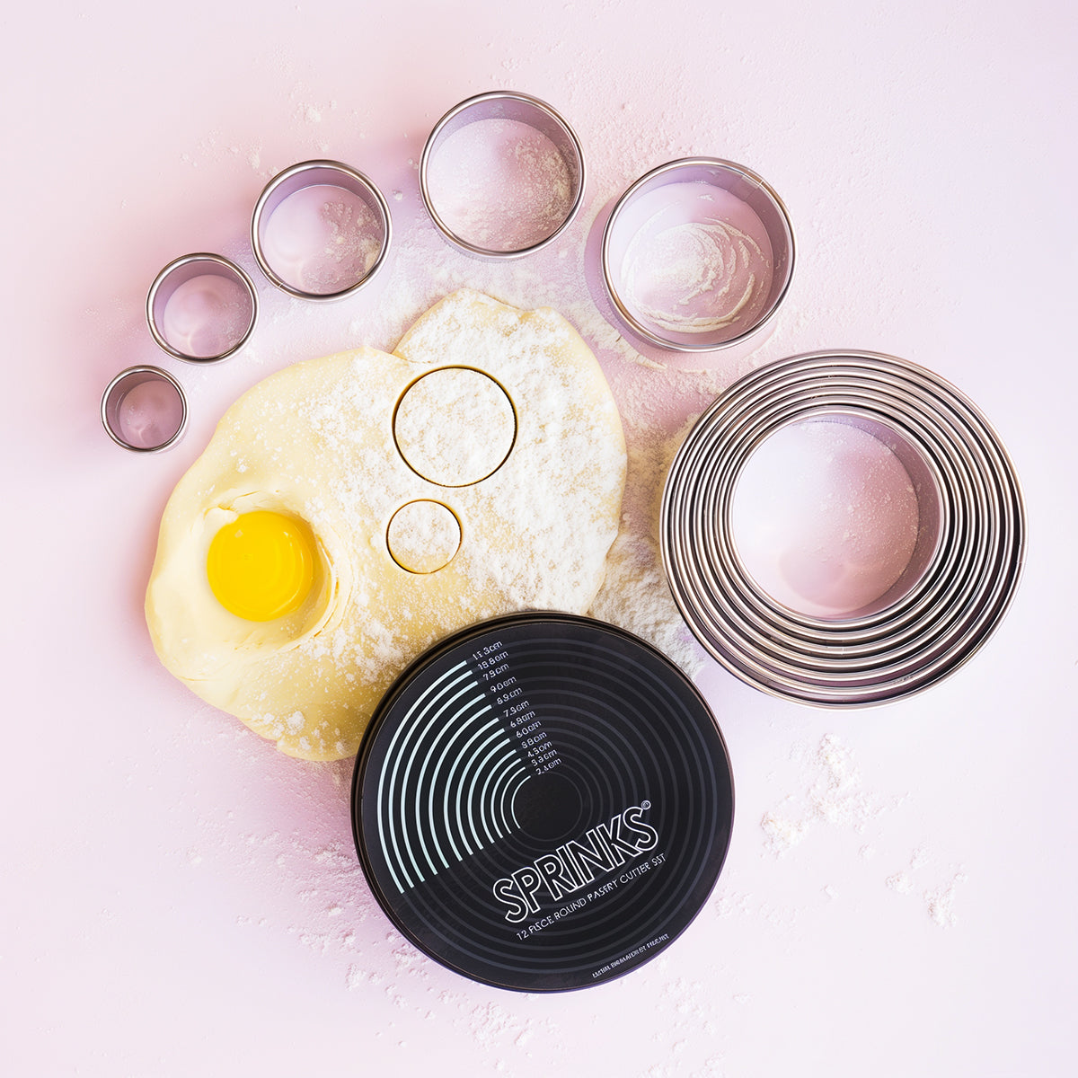 Sprinks Round Stainless Pastry Cutter Set 12 Piece