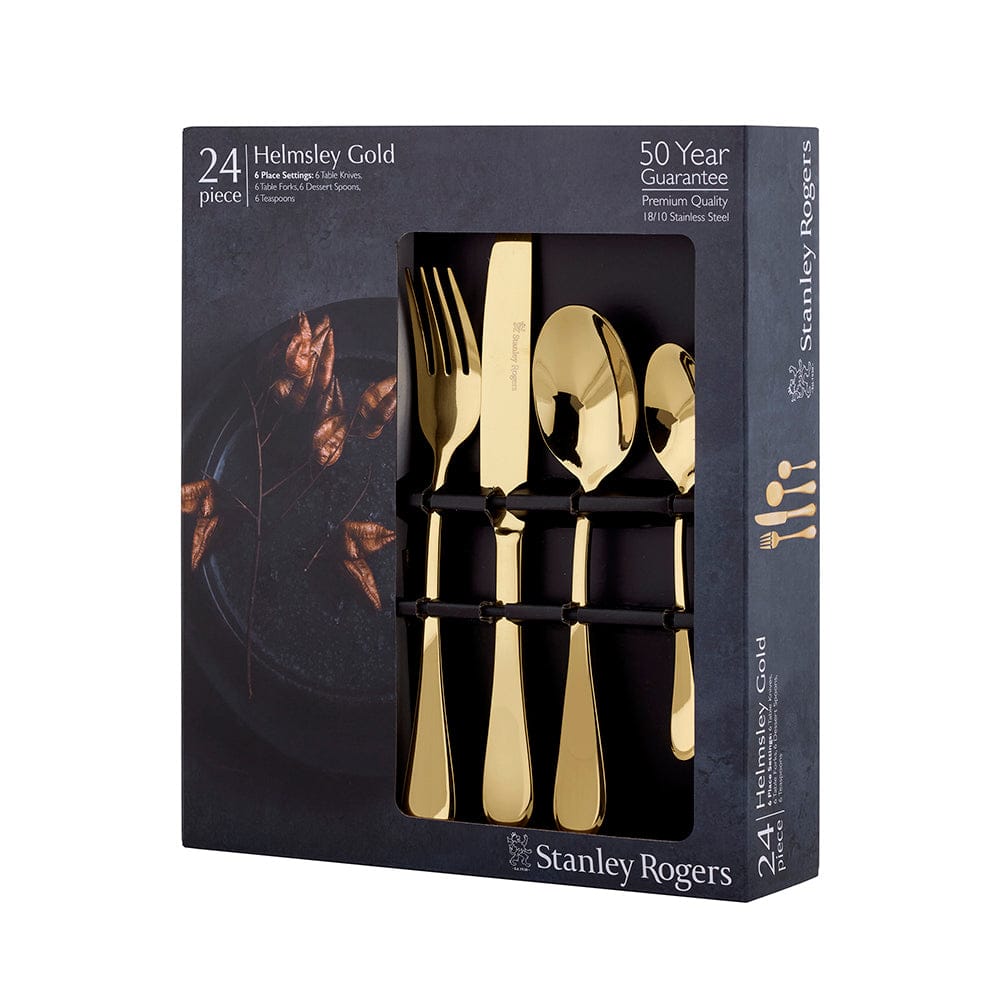 Stanley Rogers Helmsley Gold 24 Piece Cutlery Set