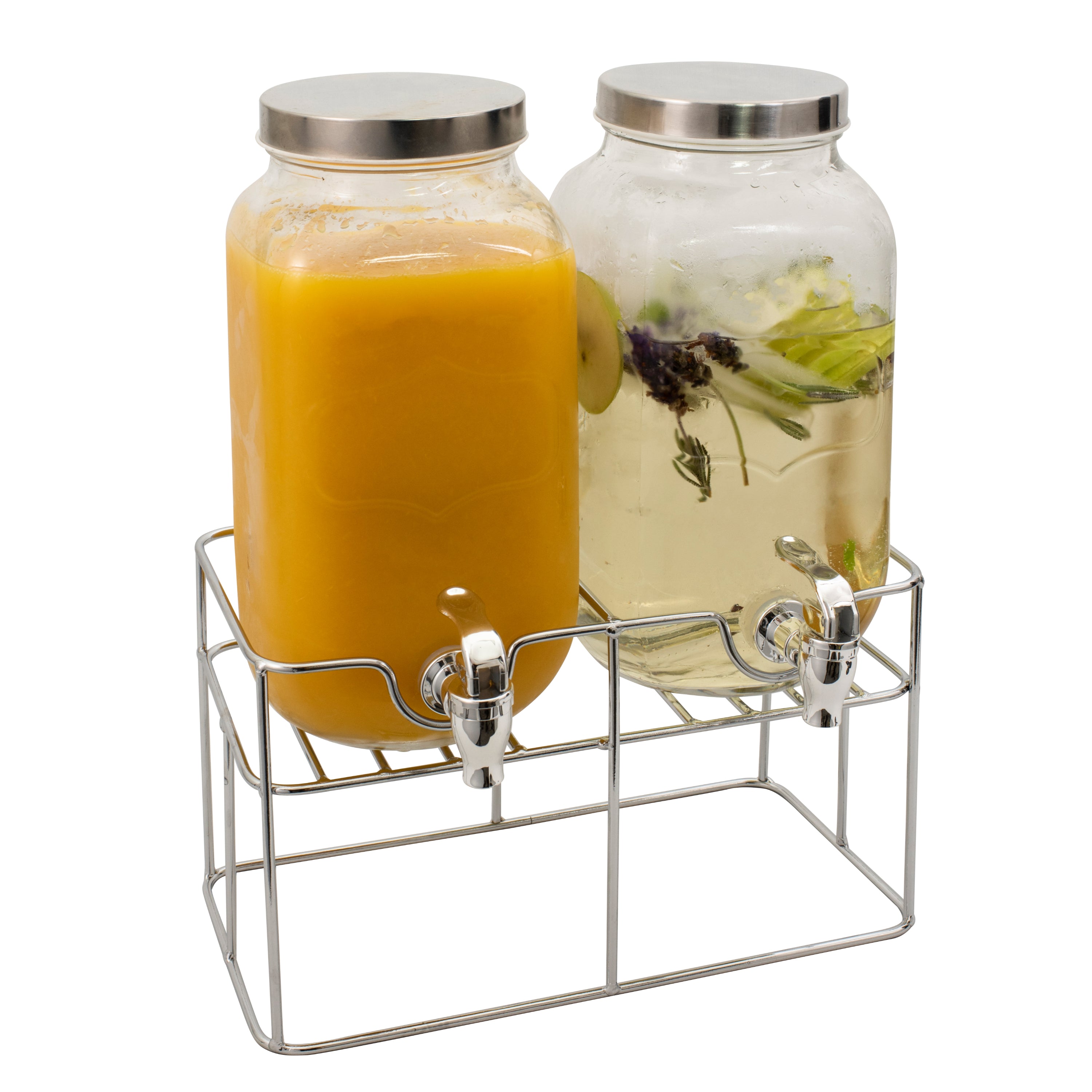 Serroni Valencia Double Beverage Dispenser with Stand (3.5L)