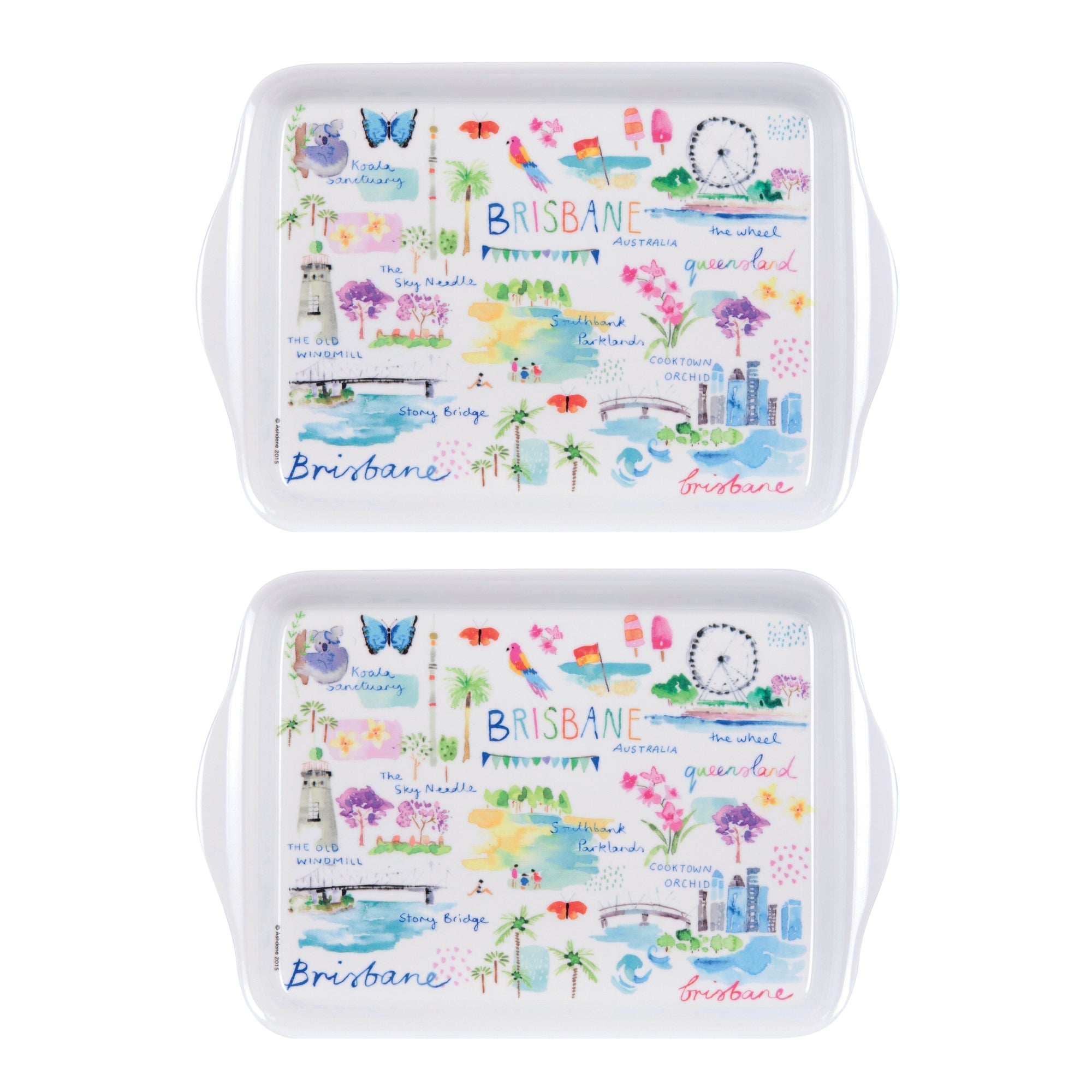 Ashdene Australia Down Under Brisbane 2pk Scatter Tray