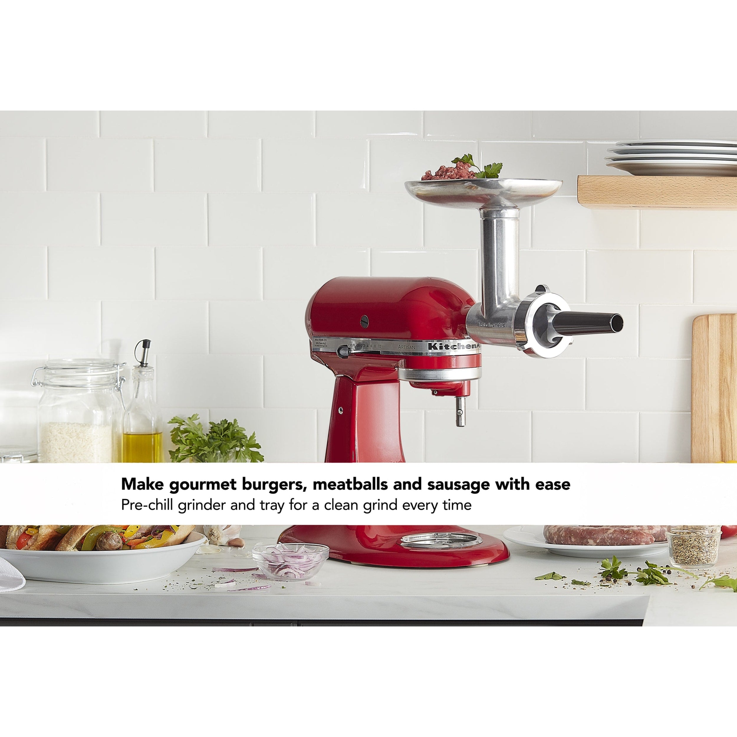 KitchenAid Metal Food Grinder Attachment 5KSMMGAA