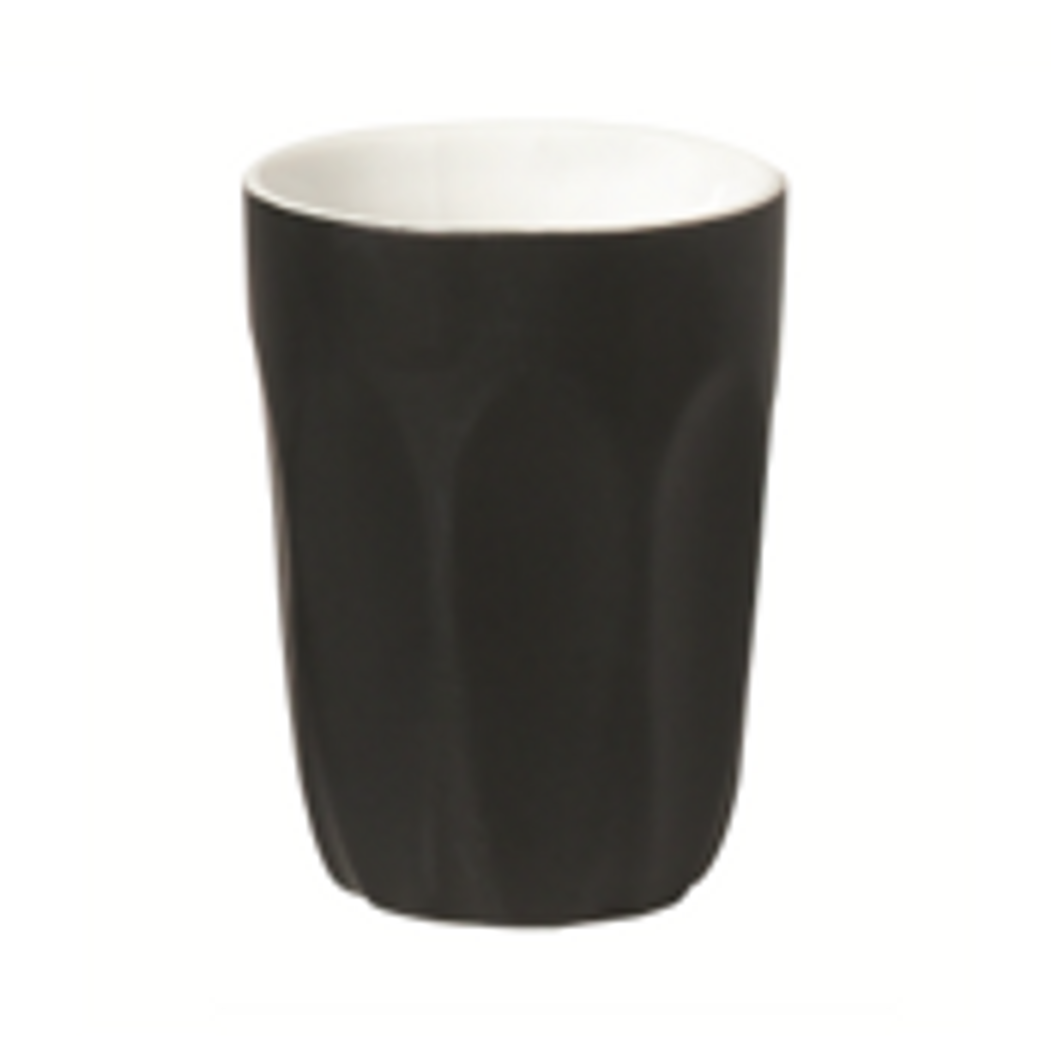 Incasa Latte Cup Matt Black (200ml) 6 Pack