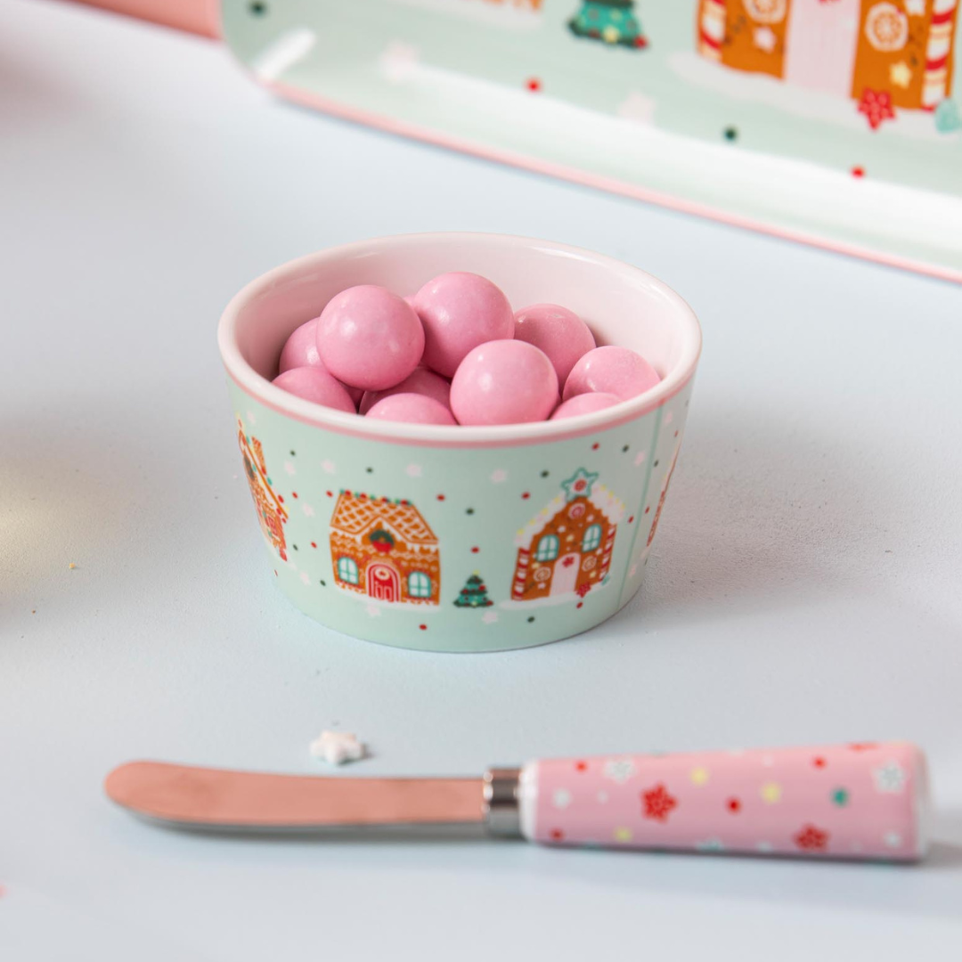 Ladelle Dasher Gingerbread Bowl and Spreader