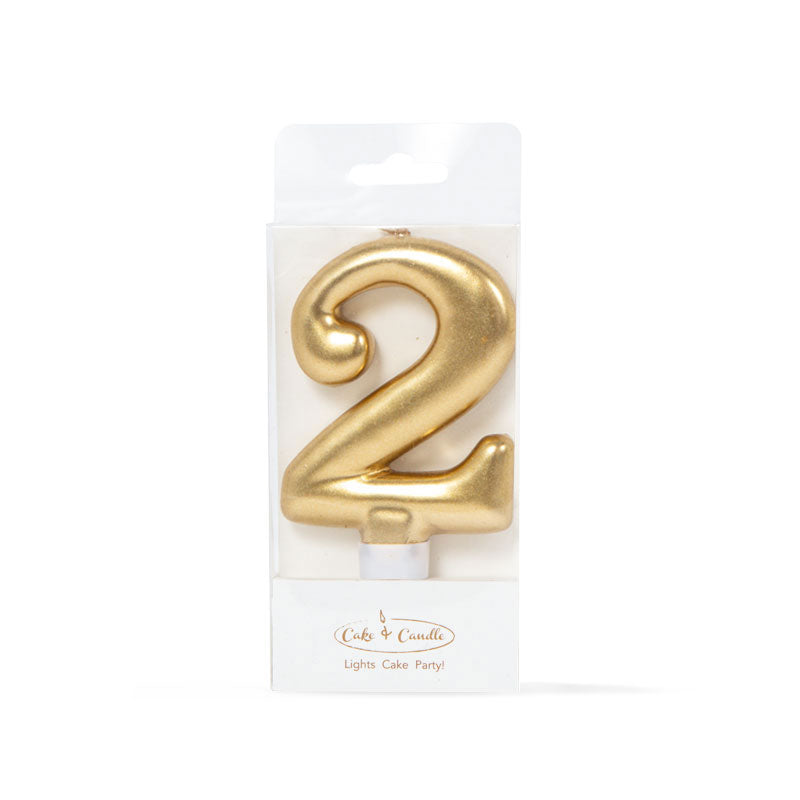 Cake & Candle Candle Number 2 Gold