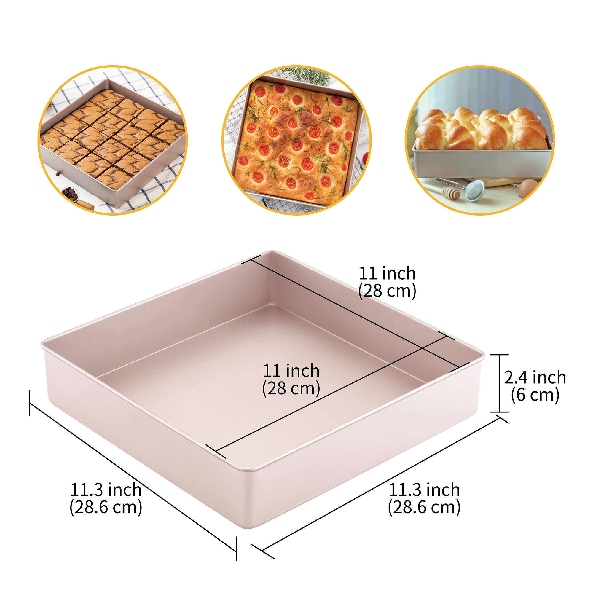 CHEFMADE Deep Square Cake Pan 28.5cm