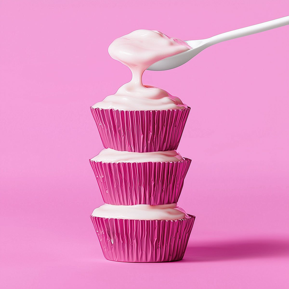 Papyrus Medium Foil Baking Cups Base Hot Pink 44mm 50 Pack