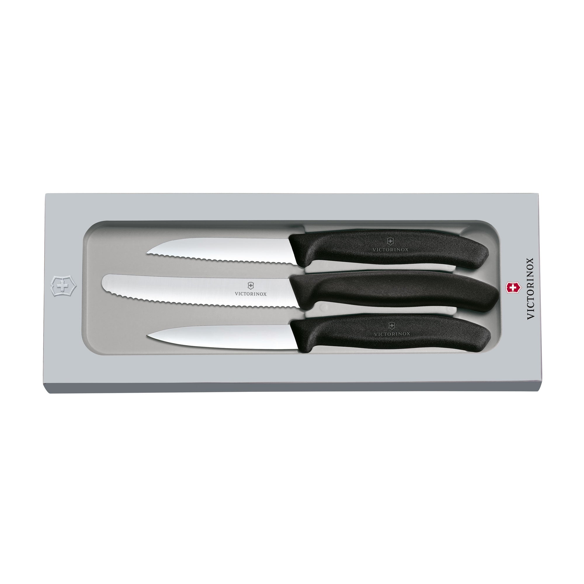 Victorinox Swiss Classic Paring Knife Set, 3 pieces - Black