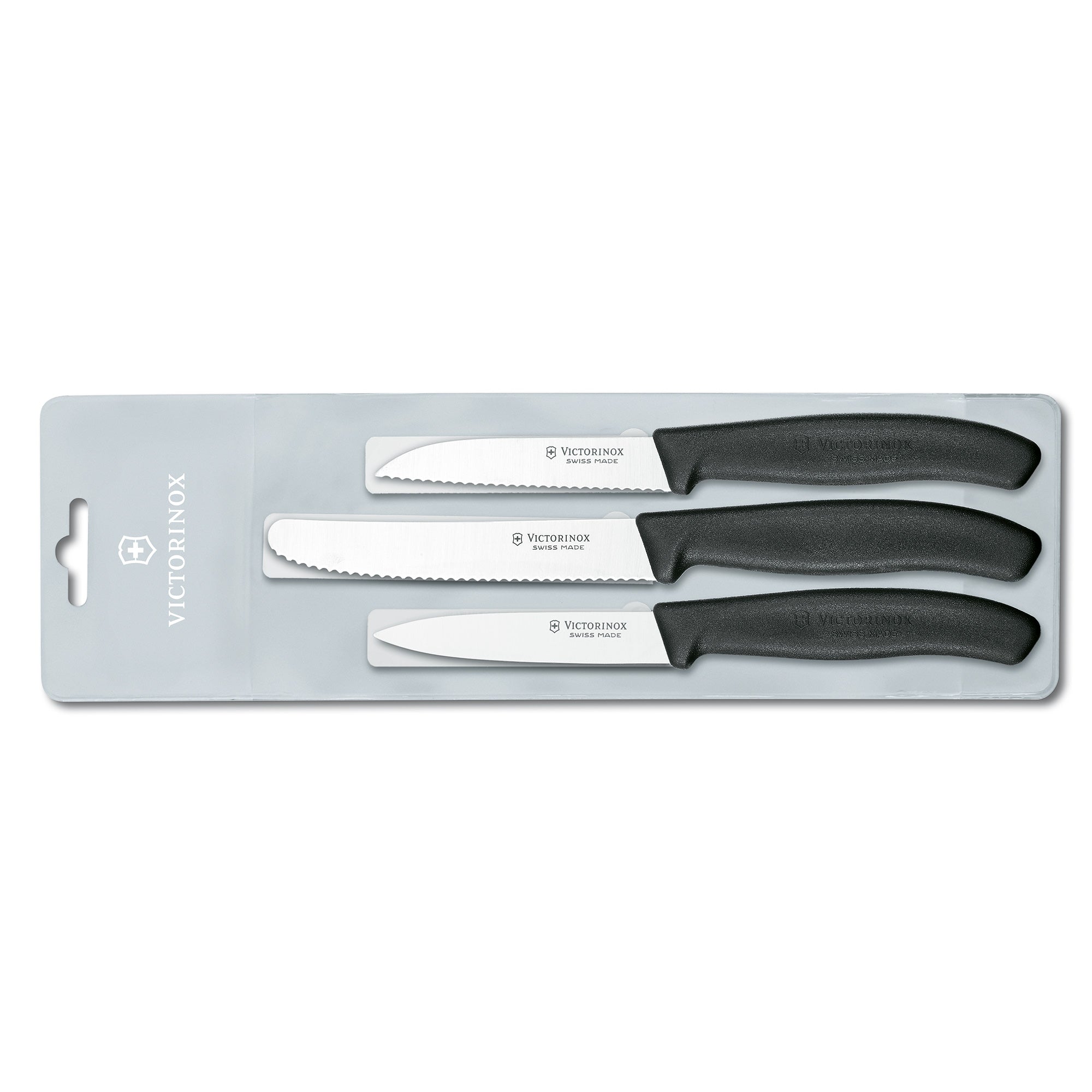 Victorinox Paring Knife Set,Classic 3 pc - Black
