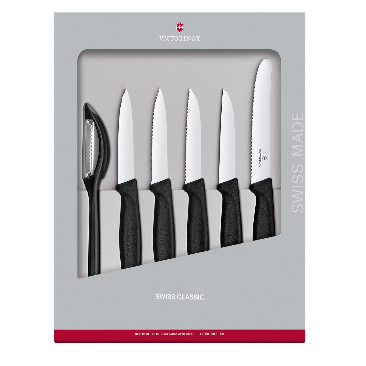 Victorinox Swiss Classic Paring Knife Set, 6 pieces Black - Black