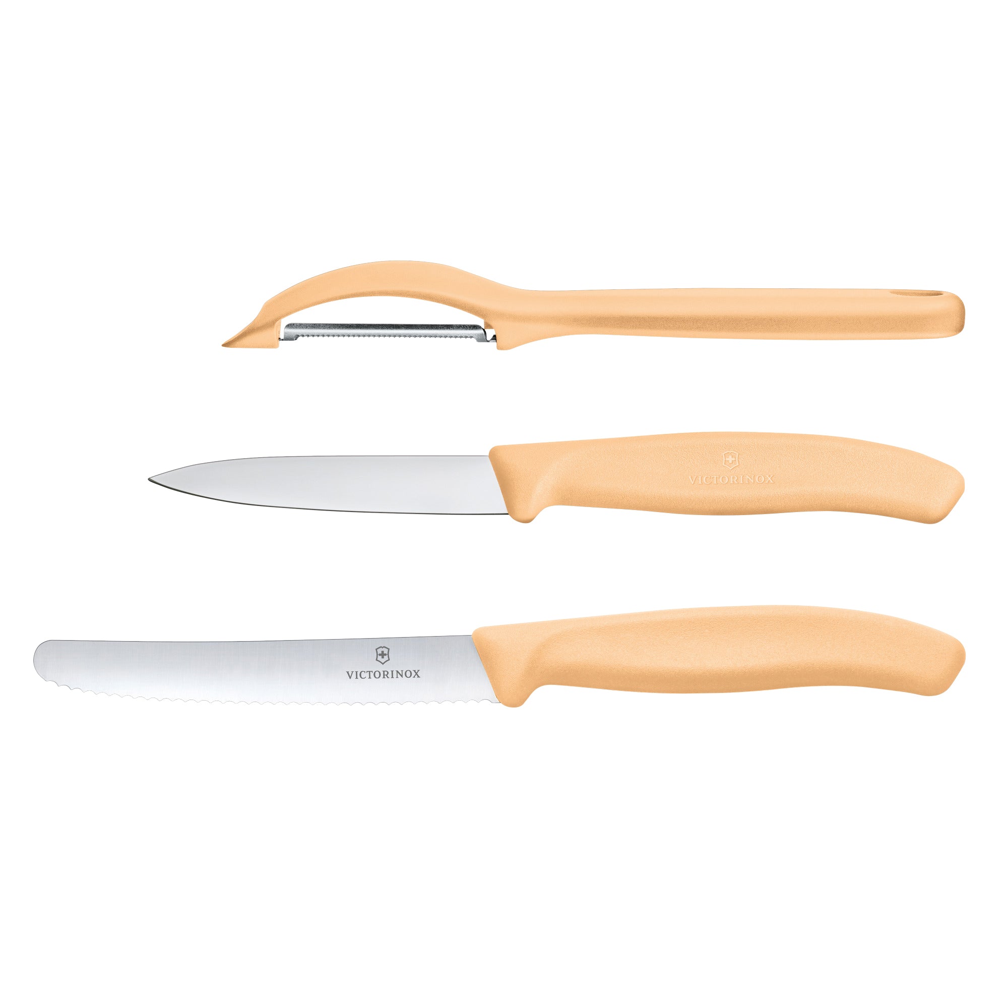 Victorinox Swiss Classic Paring Knife and Peeler Set 3 Piece Orange
