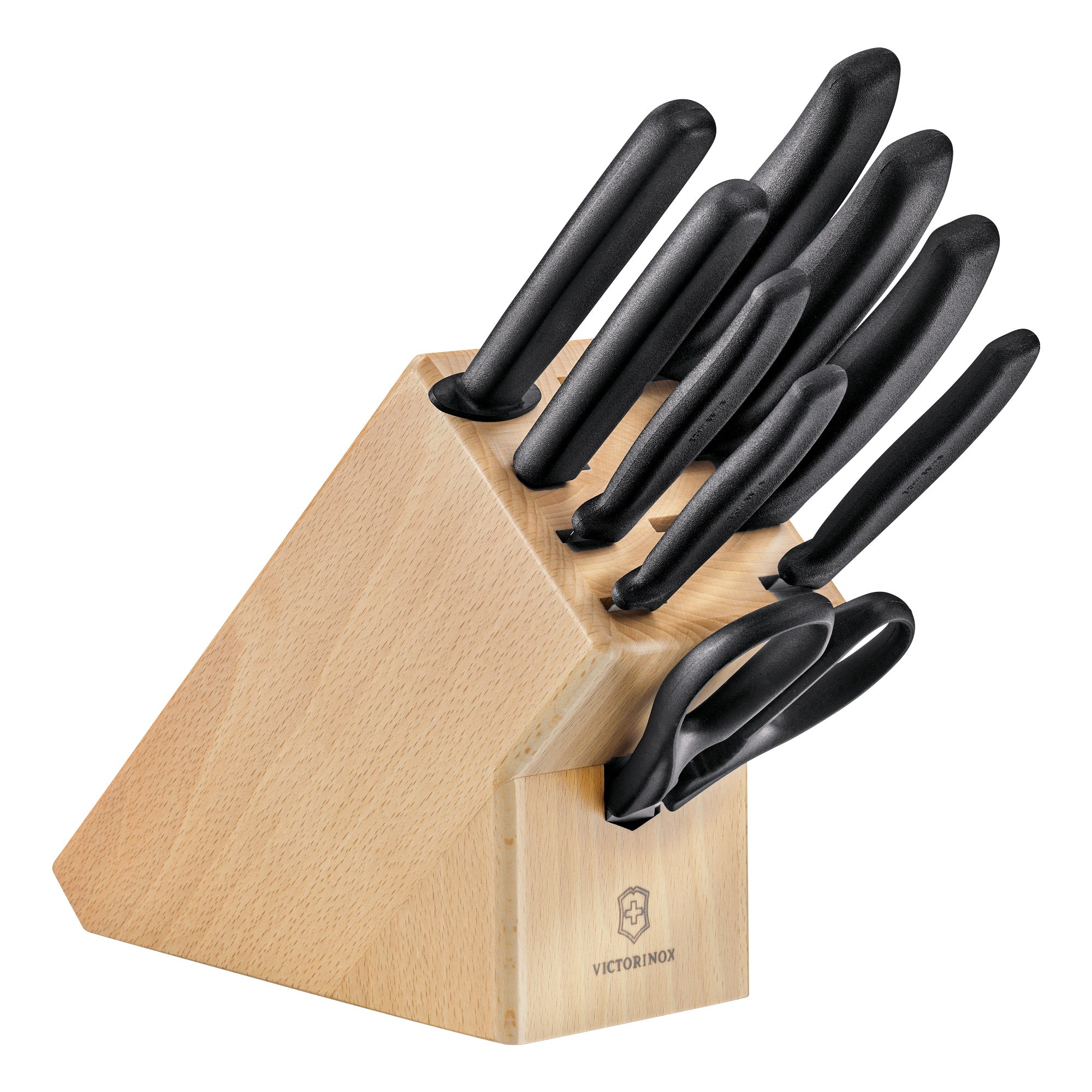 Victorinox Swiss Classic Cutlery Block, 9 Pieces - Beechwood