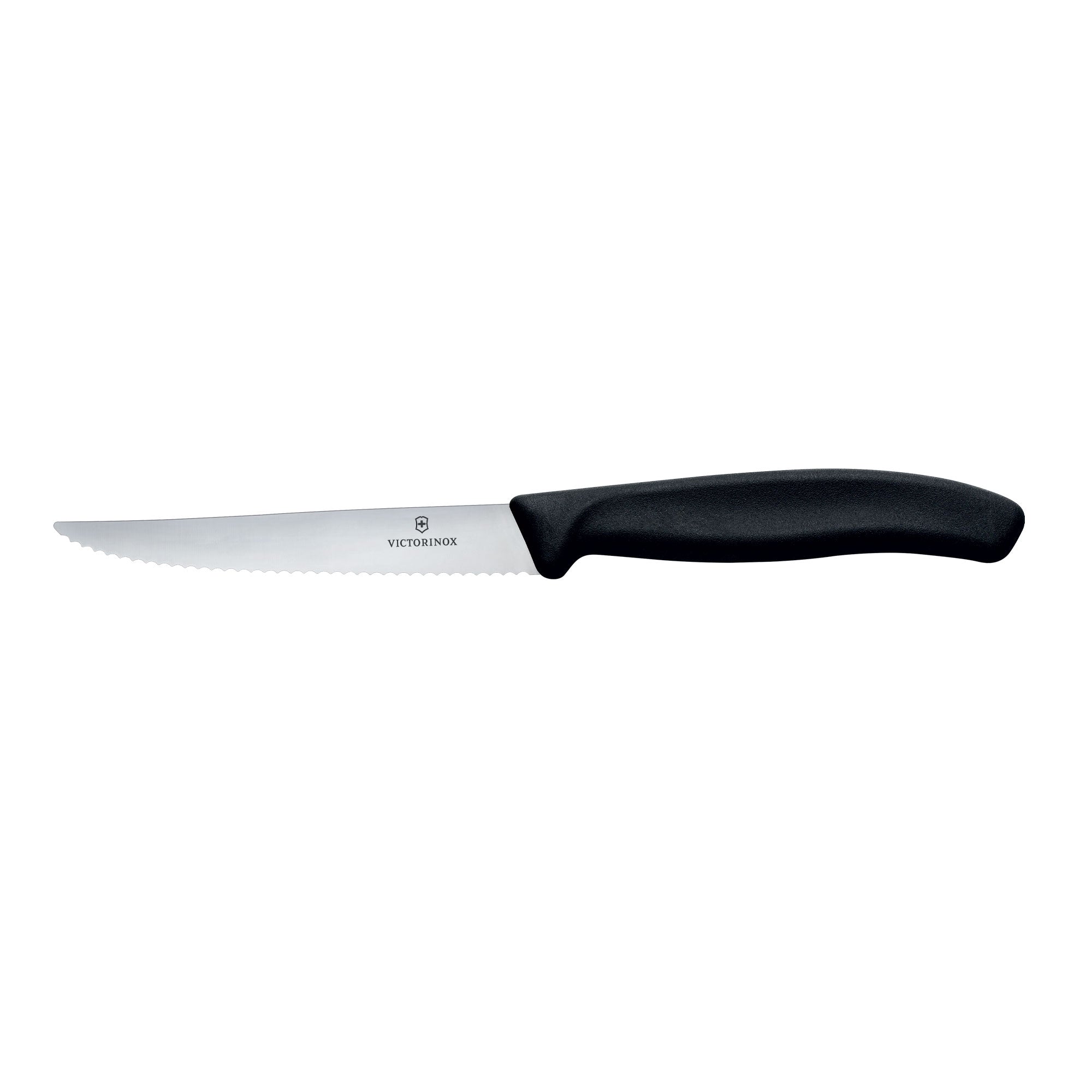 Victorinox Swiss Classic Steak Knife Wavy Edge Pointed - Black Handle