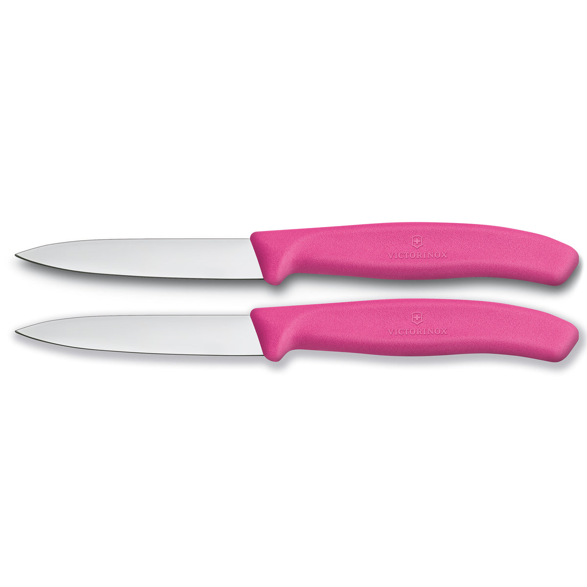 Victorinox Swiss Classic 2-Piece Paring Knife Set Straight Edge 8cm (Pink)