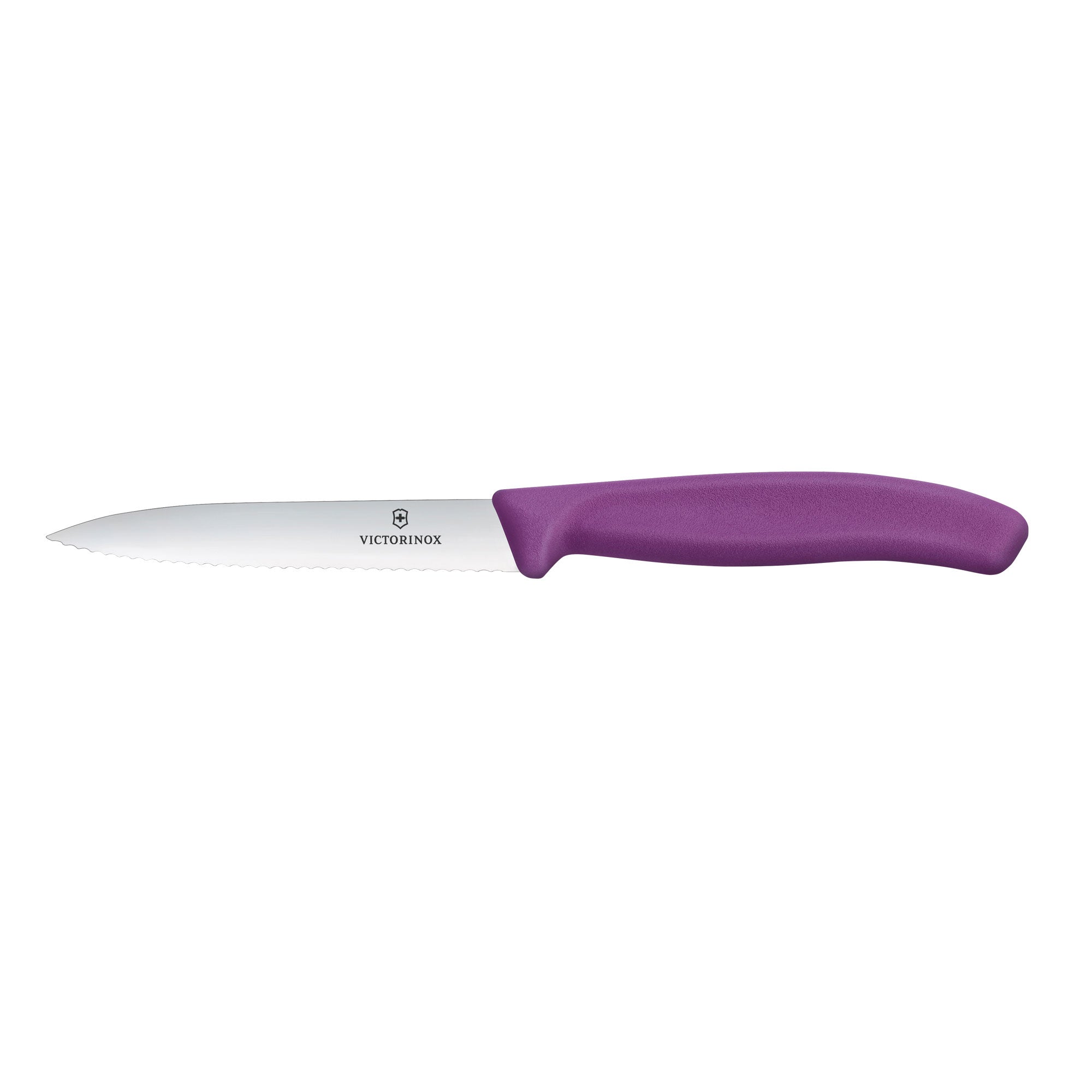 Victorinox Swiss Classic Paring Knife Wavy Edge 10cm Eggplant Purple