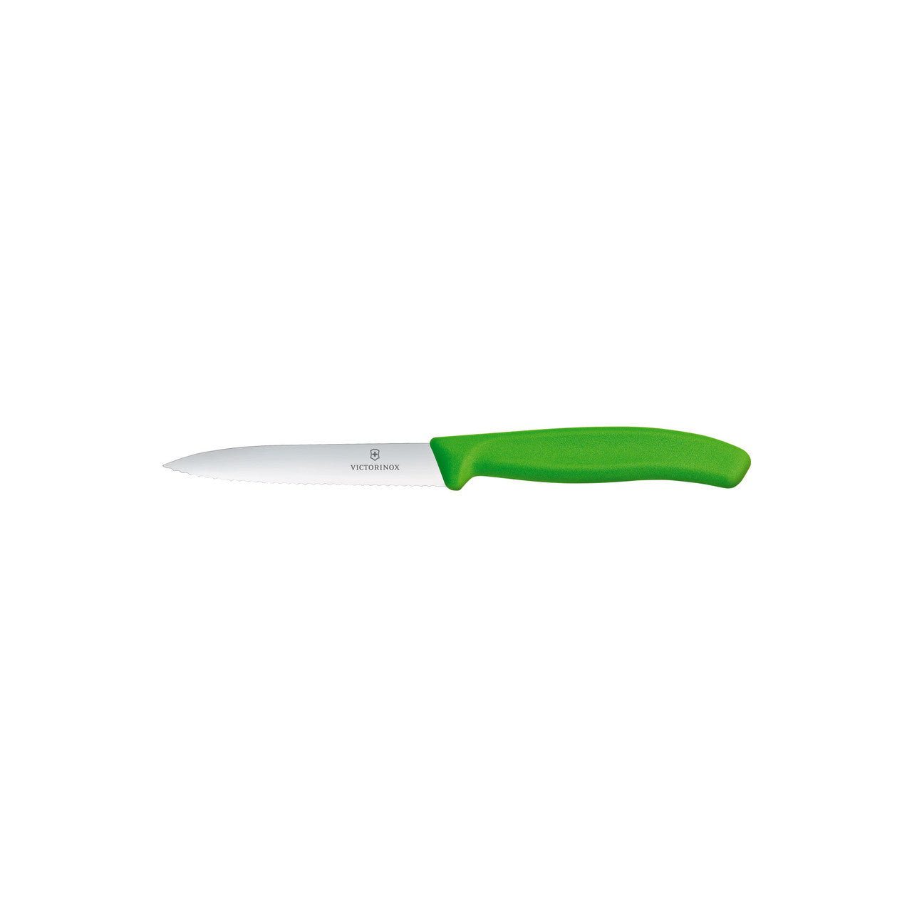 Victorinox Swiss Classic Paring Knife, 10cm, Wavy Edge - Green