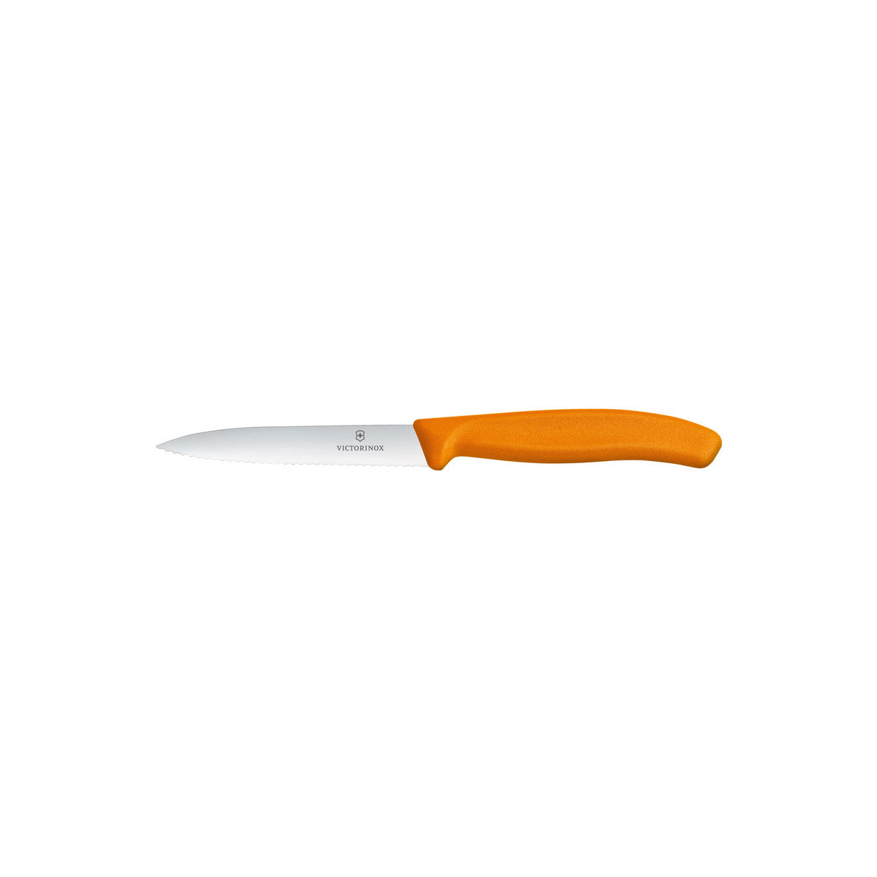 Victorinox Swiss Classic Paring Knife, 10cm, Wavy Edge - Orange
