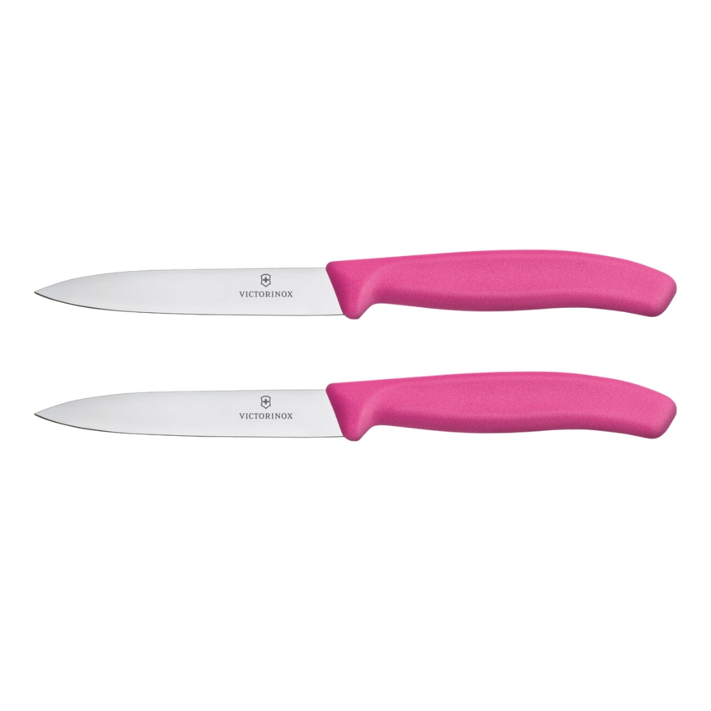 Victorinox Swiss Classic Paring Knife, 2 piece Set, 10cm - Pink