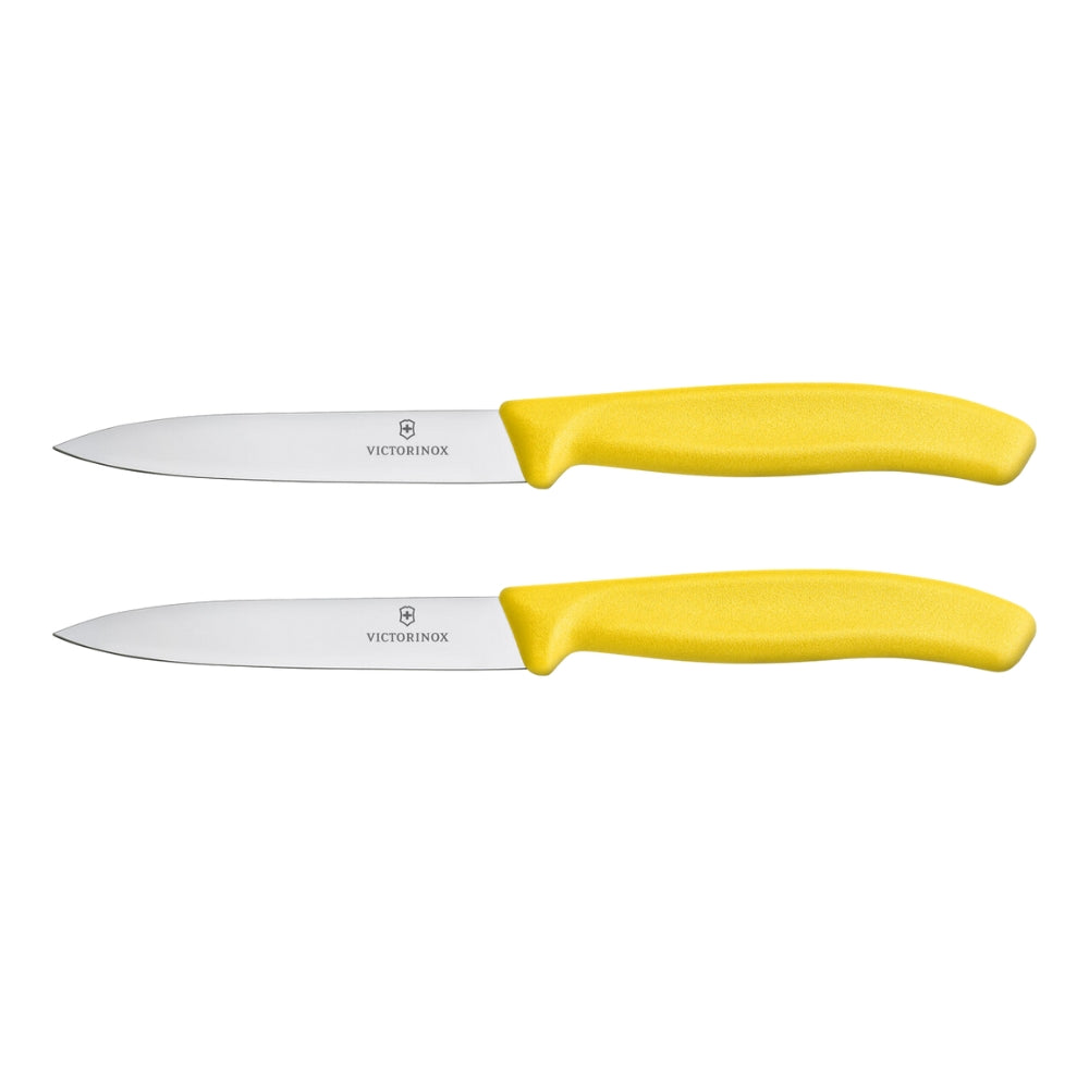Victorinox Swiss Classic Paring Knife, 2 piece Set, 10cm - Yellow