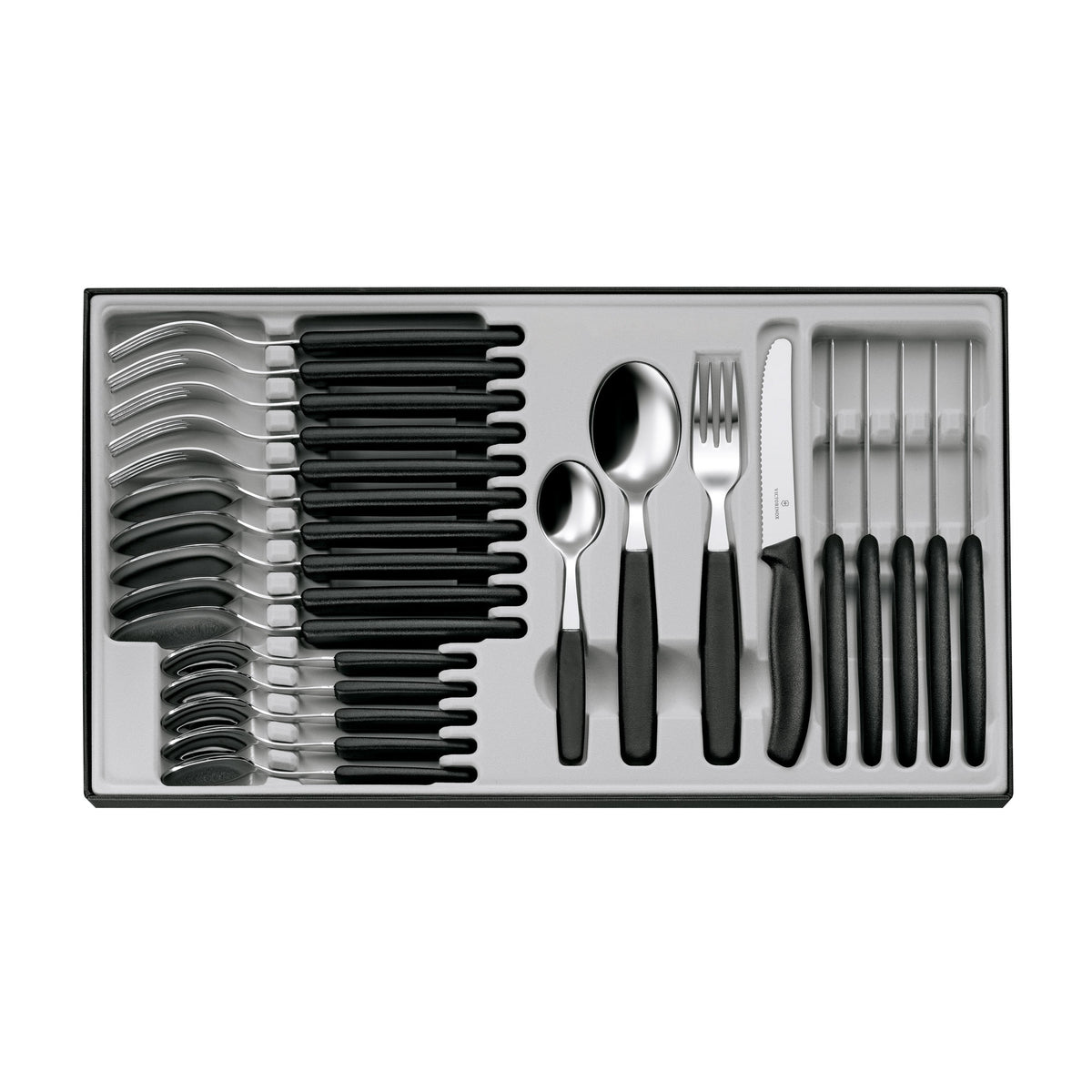 Victorinox Swiss Classic 24-Piece Table Set (Black)