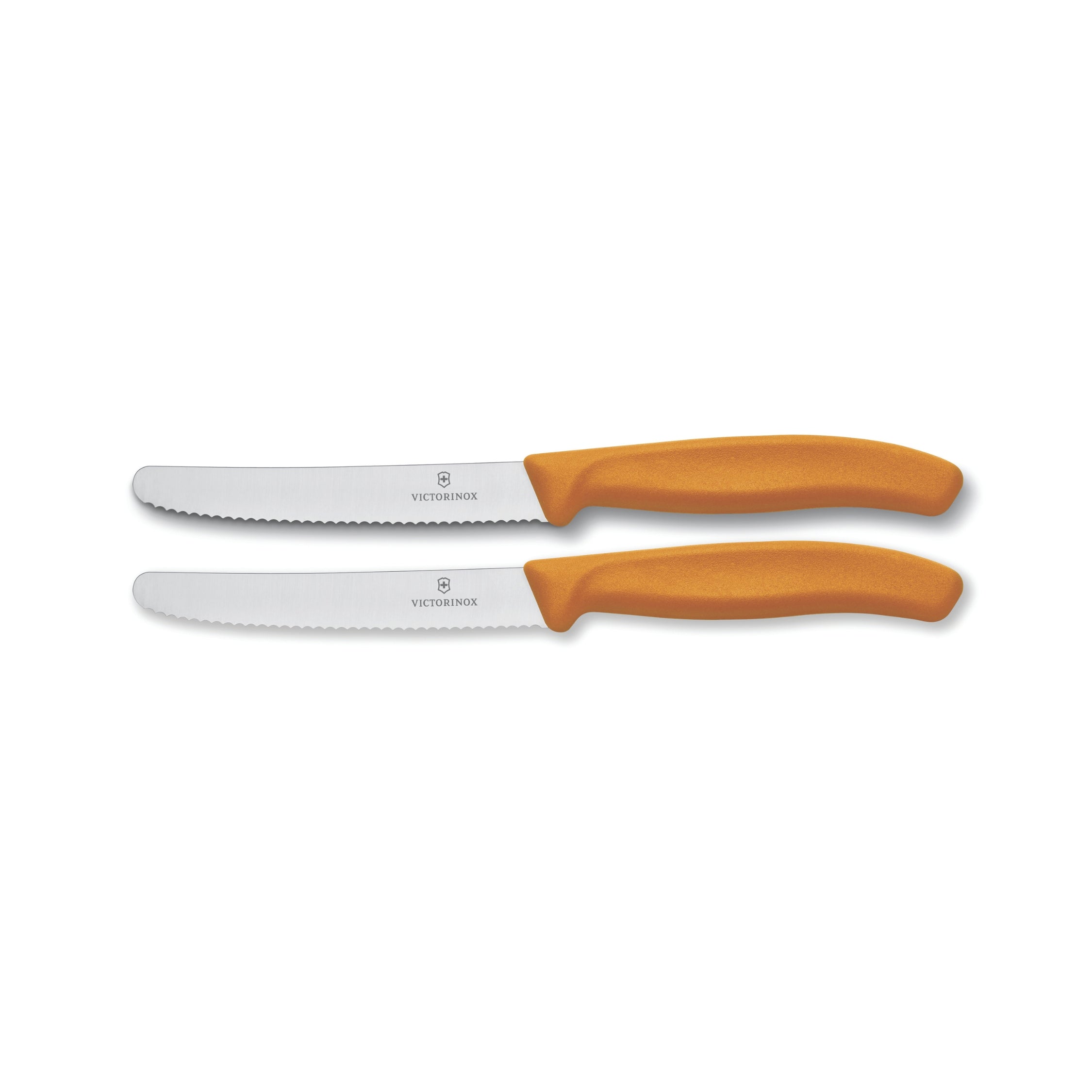 Victorinox Swiss Classic Steak & Tomato Knife 11cm - Orange (2 Pack)