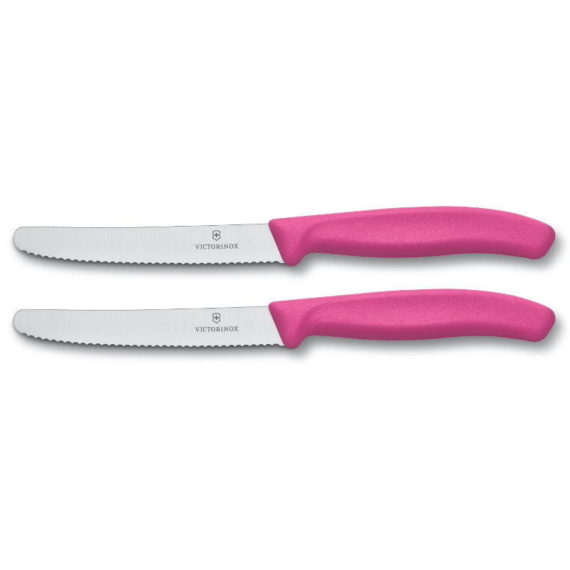 Victorinox Swiss Classic 2-Piece Steak & Tomato Knife Set 11cm (Pink)