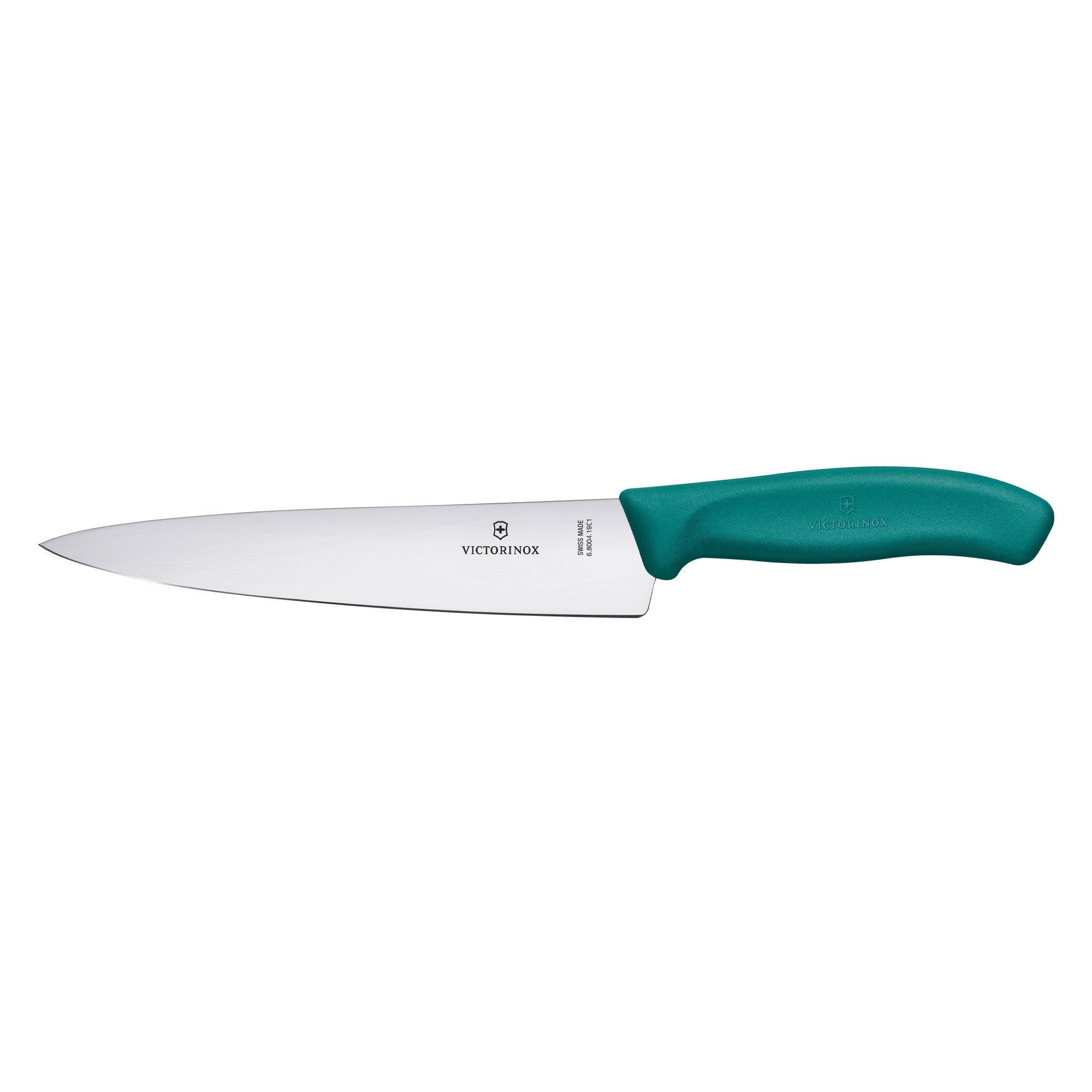 Victorinox Fibrox Chef's Knife Pointed Tip Straight Edge Kale Green
