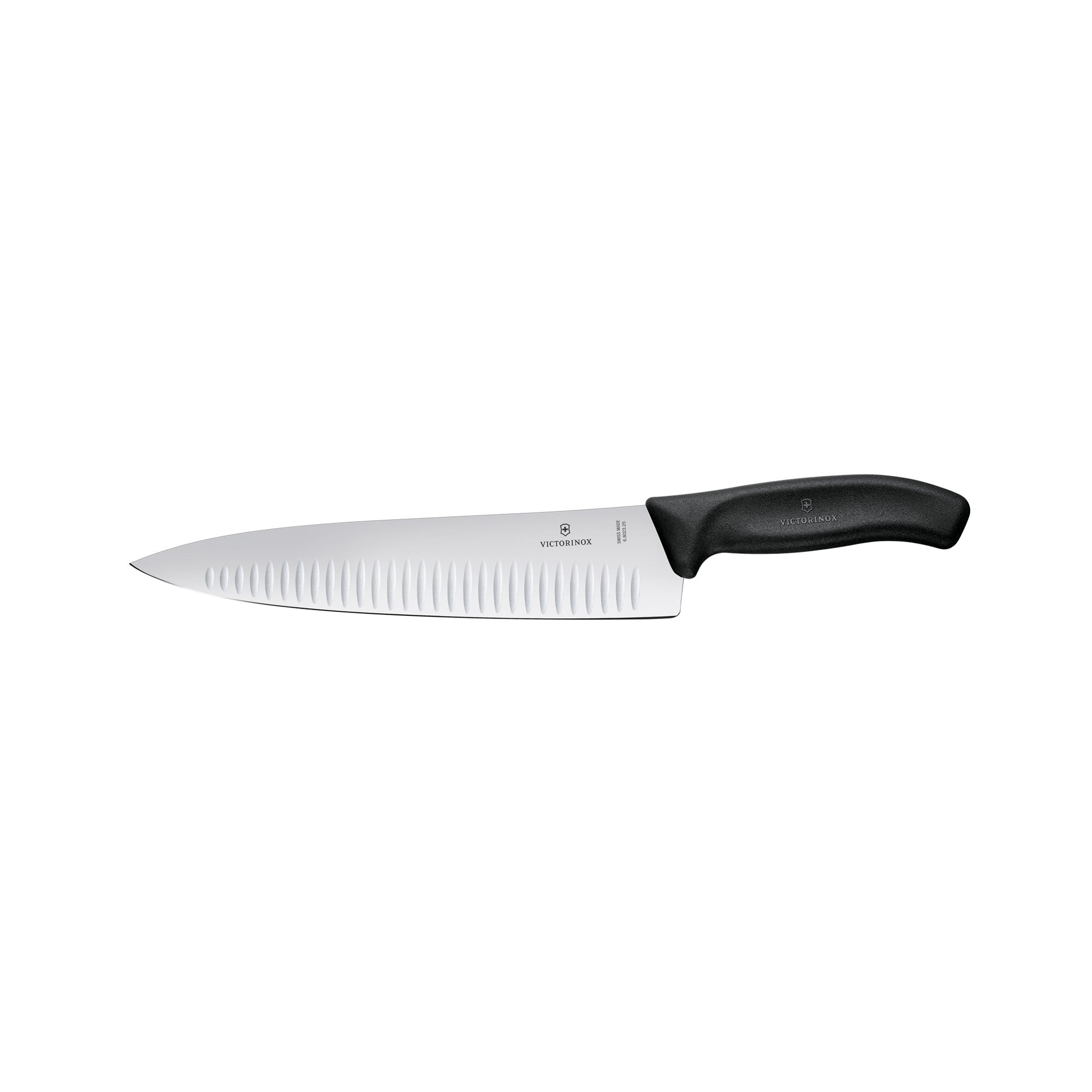 Victorinox Swiss Classic Carving Knife, 25cm, Fluted Edge - Black