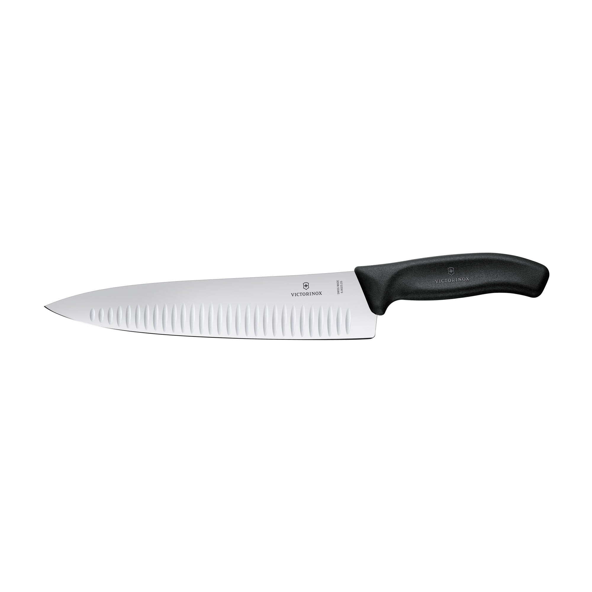 Victorinox Swiss Classic Carving Knife, 25cm, Fluted Edge - Black