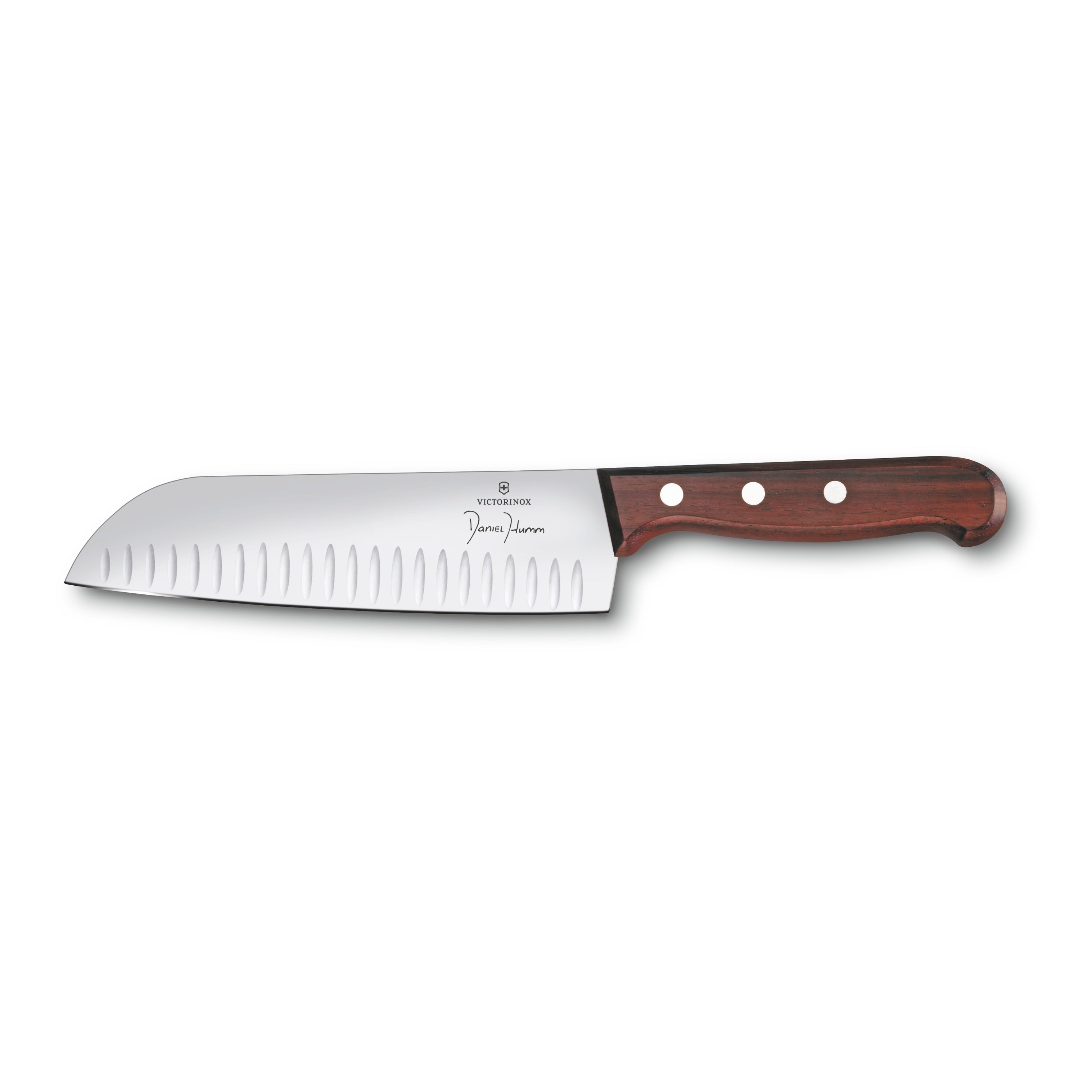 Victorinox Wood Santoku Knife Fluted 17cm