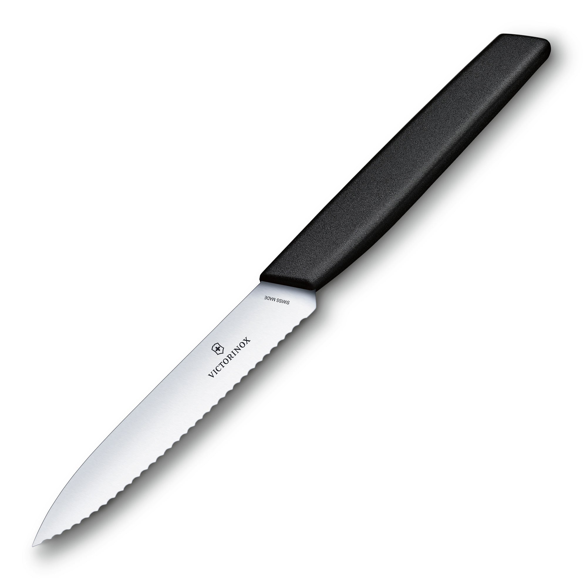 Victorinox Swiss Modern Paring Knife, 10cm Wavy Edge - Black