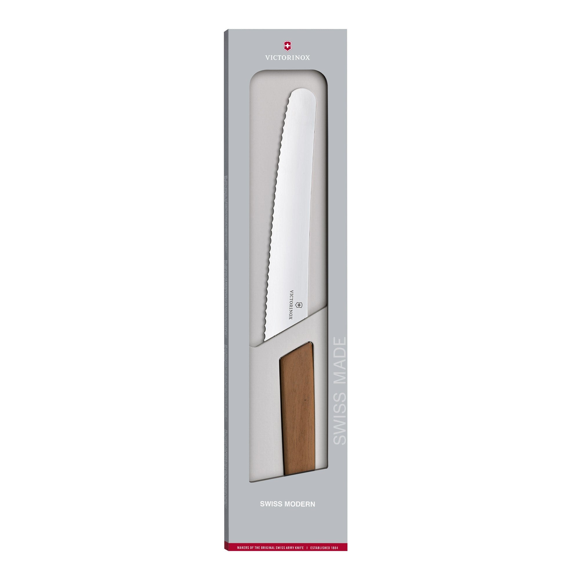 Victorinox Swiss Modern Bread and Pastry Knife, 22cm - Walnut