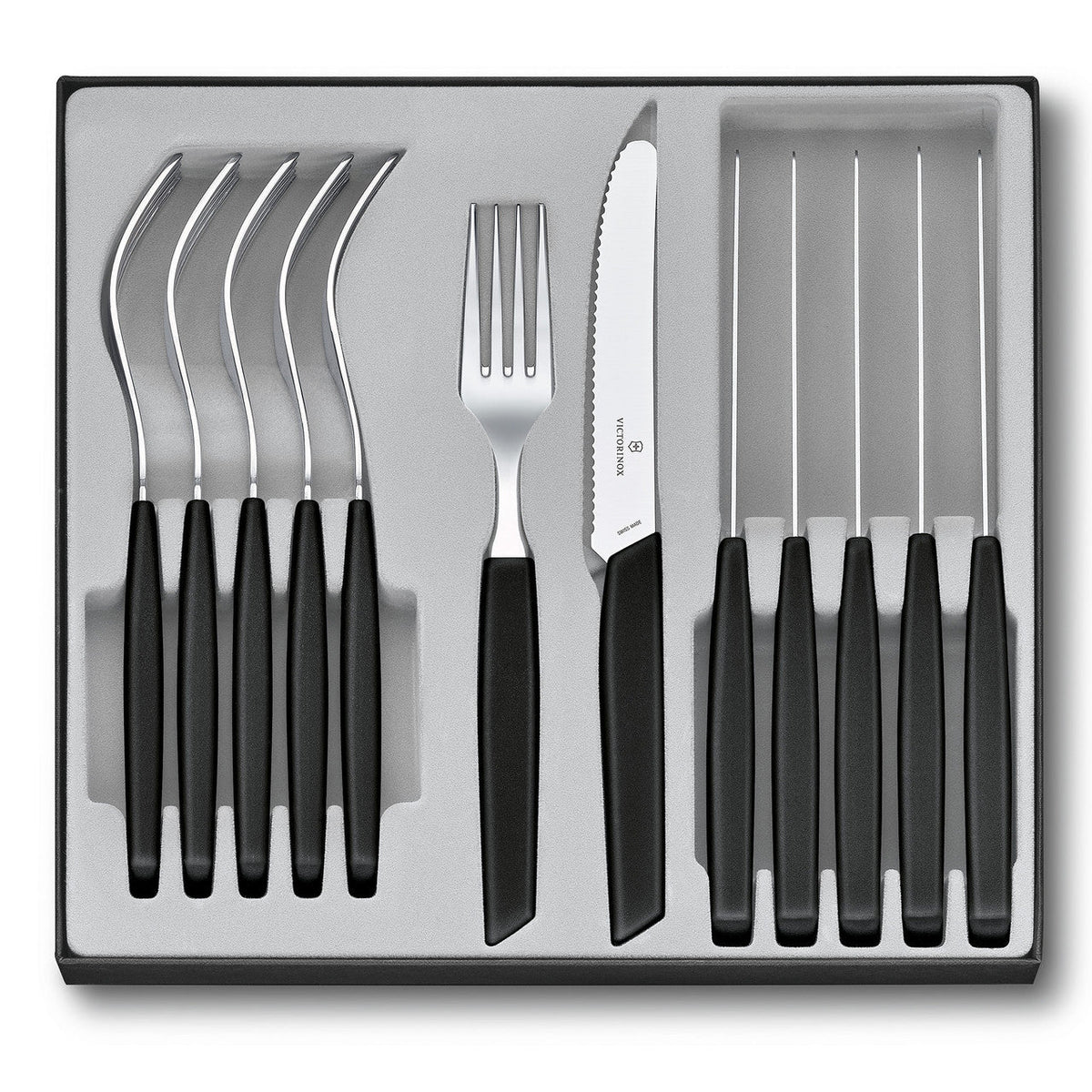 Victorinox Swiss Modern 12-Piece Table Set with Rounded Knives (Sage)