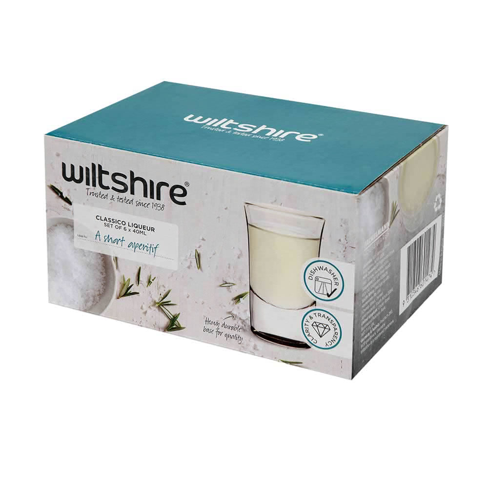 Wiltshire Classico 40ml Liqueur Glasses 6 Piece Set
