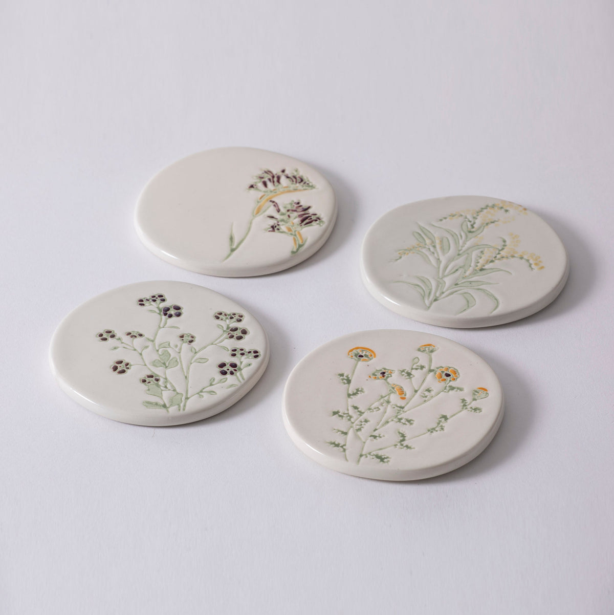 Ladelle Flora 4pk Coaster