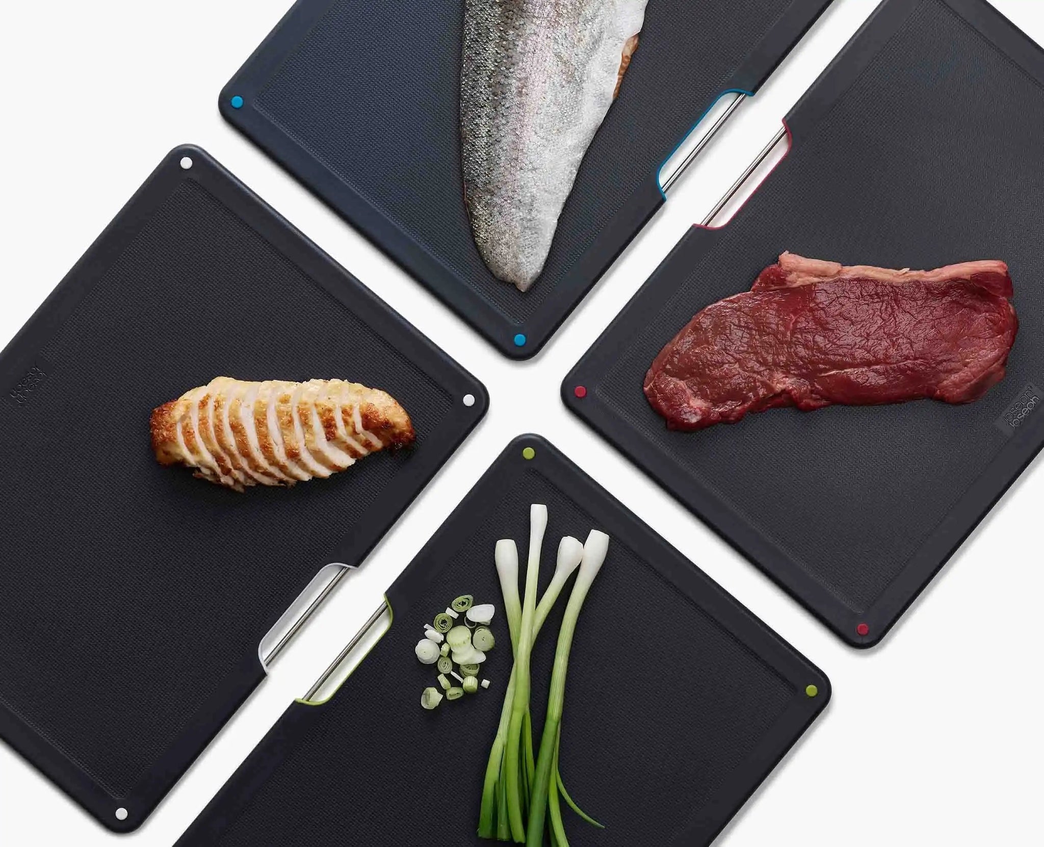 Joseph Joseph Folio™ Steel Set Of 4 Chopping Boards With Stainless-Steel  Case - Carbon Black