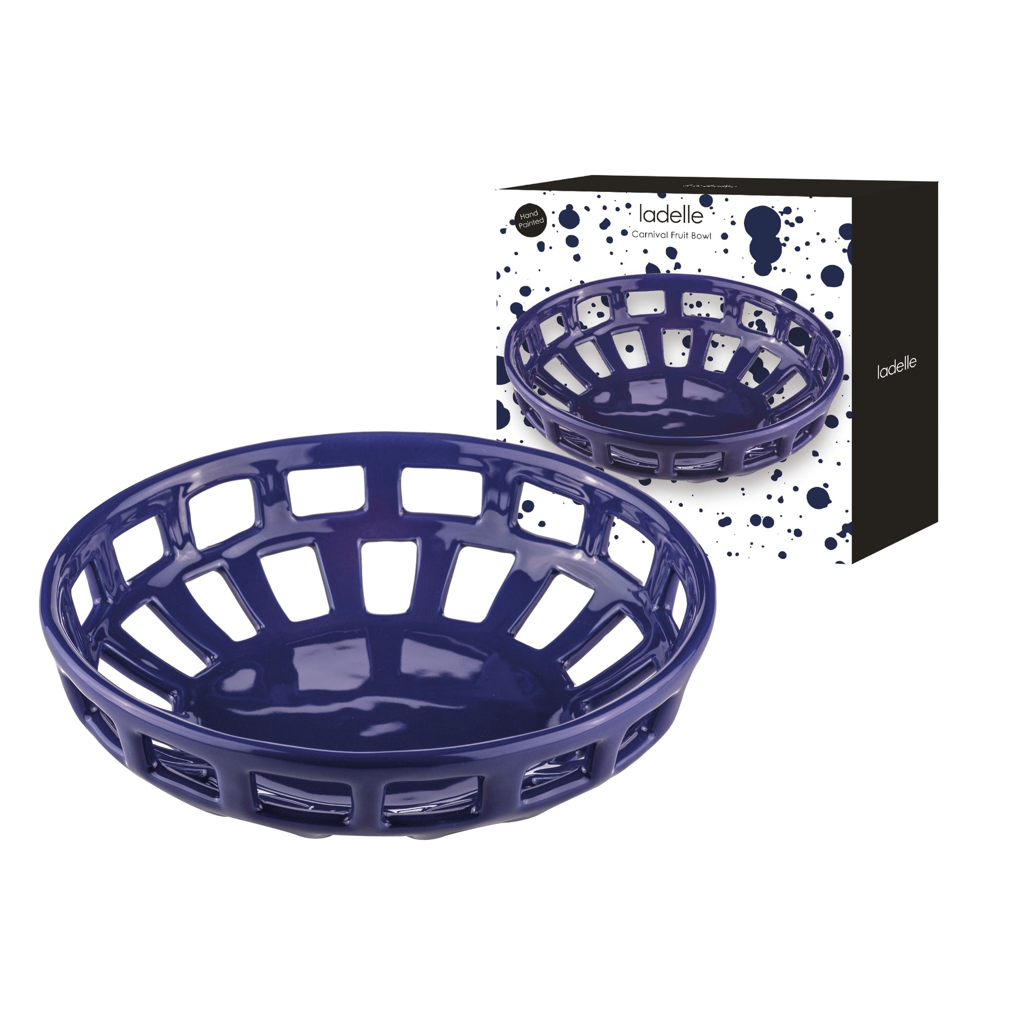 Ladelle Carnival Cobalt Fruit Bowl