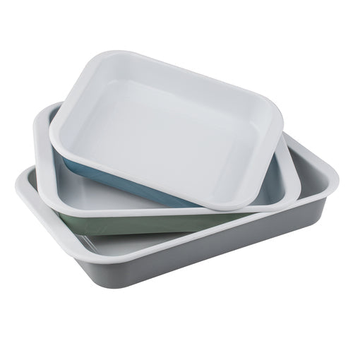 Ladelle Visto 3pc Set Enamel Baking Dish