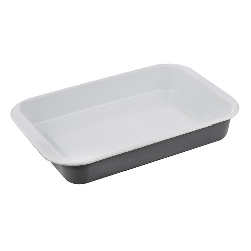 Ladelle Visto Grey Large Enamel Baking Dish