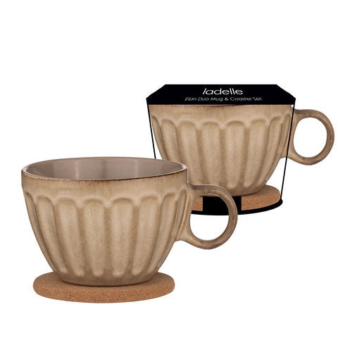 Ladelle Elan Sable Duo Mug & Coaster Set