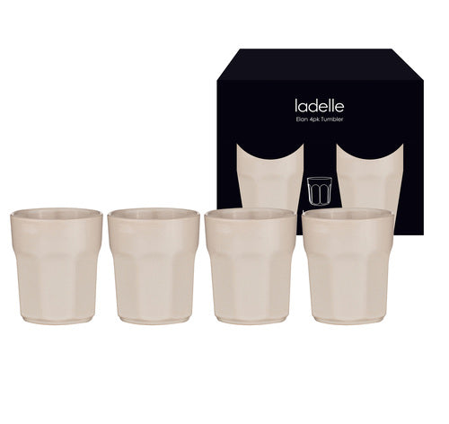 Ladelle Elan Oatmeal 4pk Tumbler