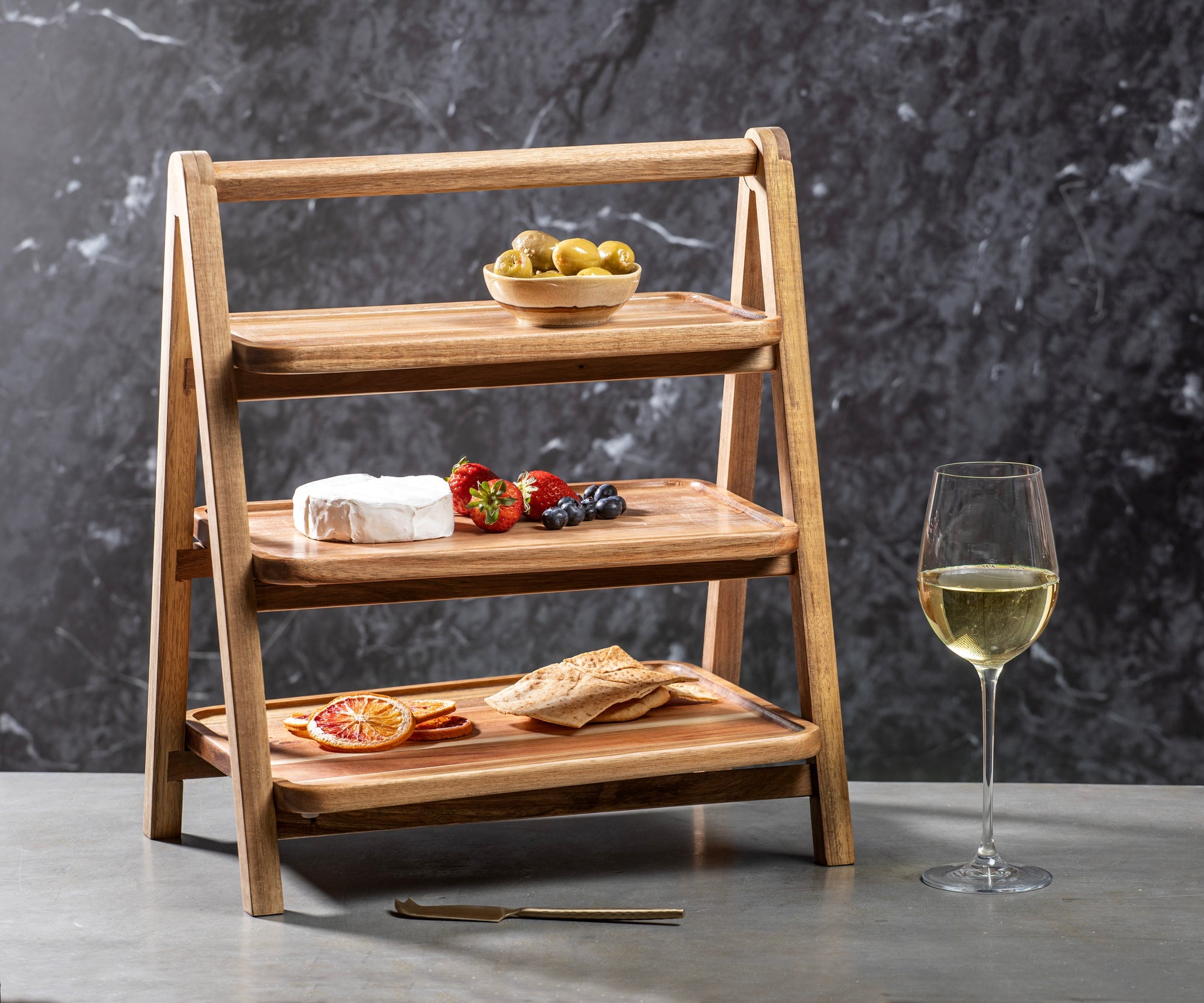 Ladelle Gather Acacia 3 Tier Serving Tower