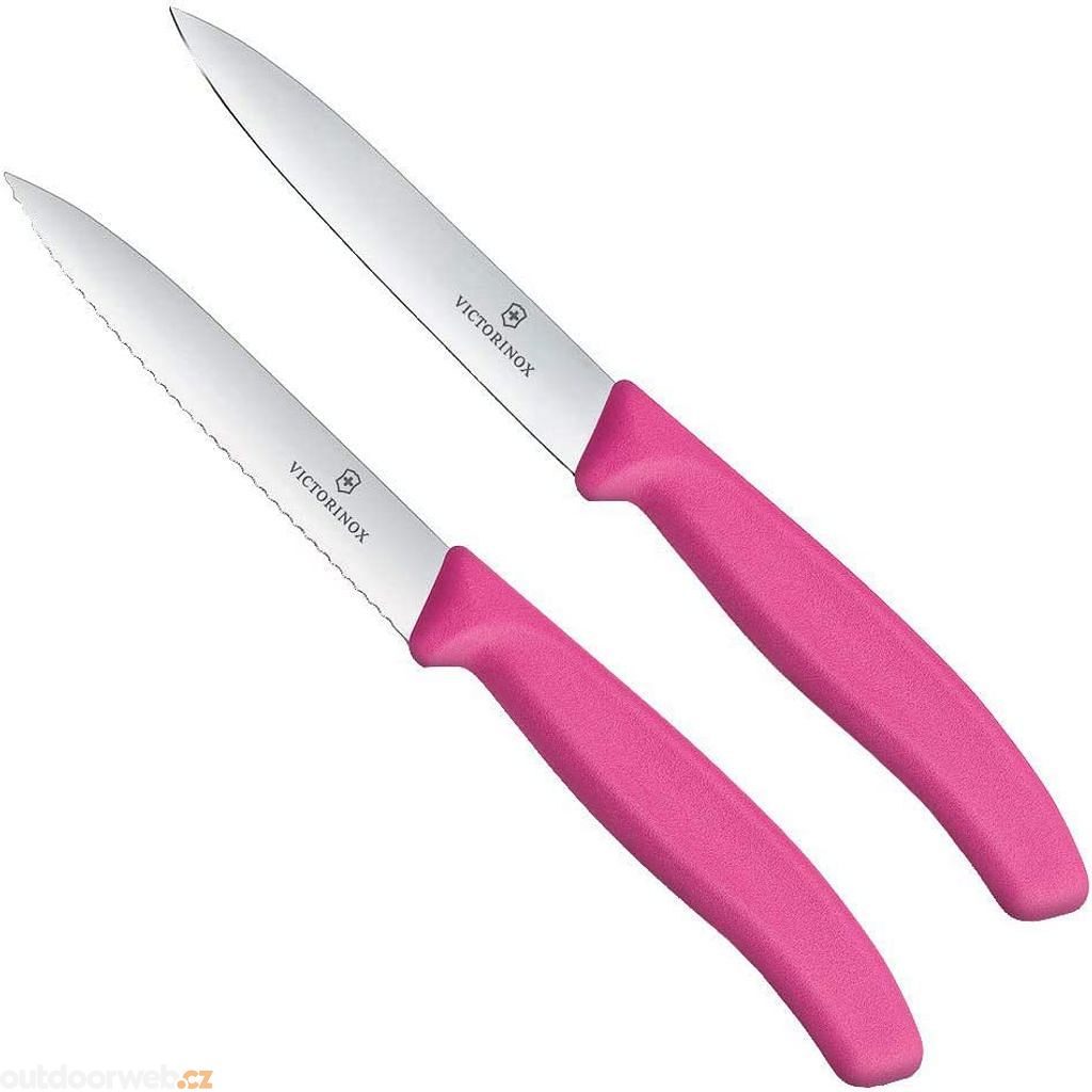 Victorinox Swiss Classic Paring Knife 2 Piece Set Wavy & Straight 10cm Black