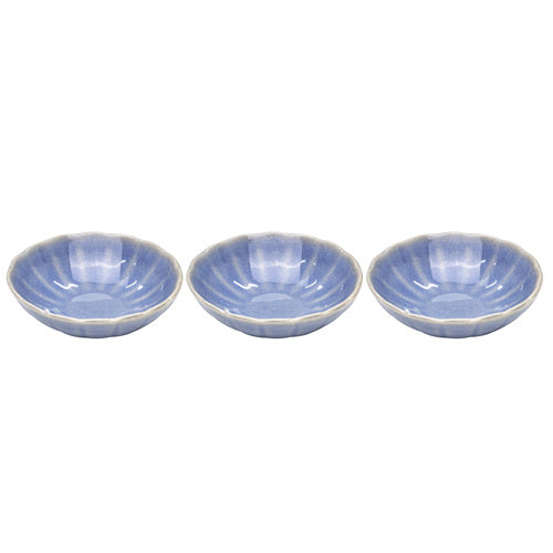 Ladelle Marguerite Powder Blue 3pk Shallow Bowl