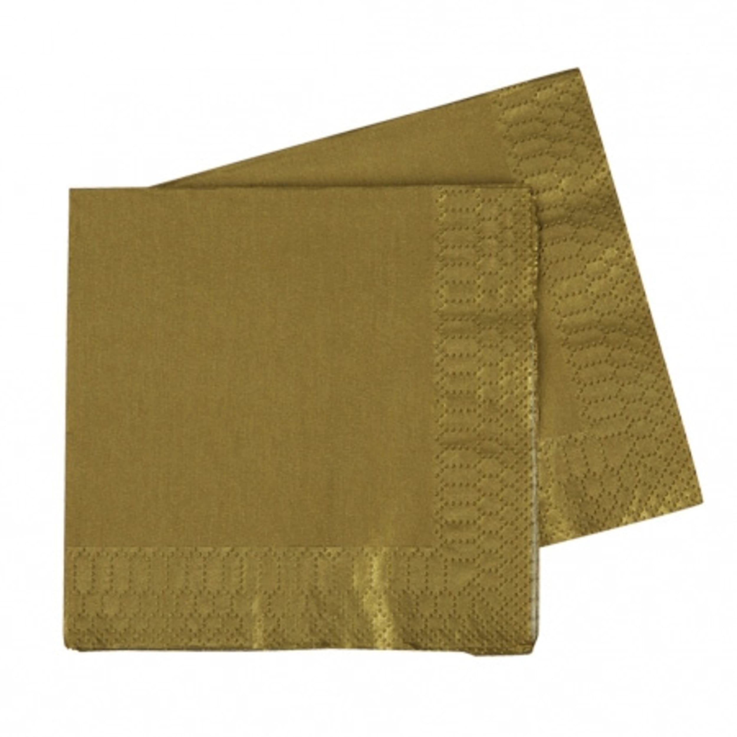 FiveStar Lunch Napkin 33cm Metallic Gold (40 Pack)