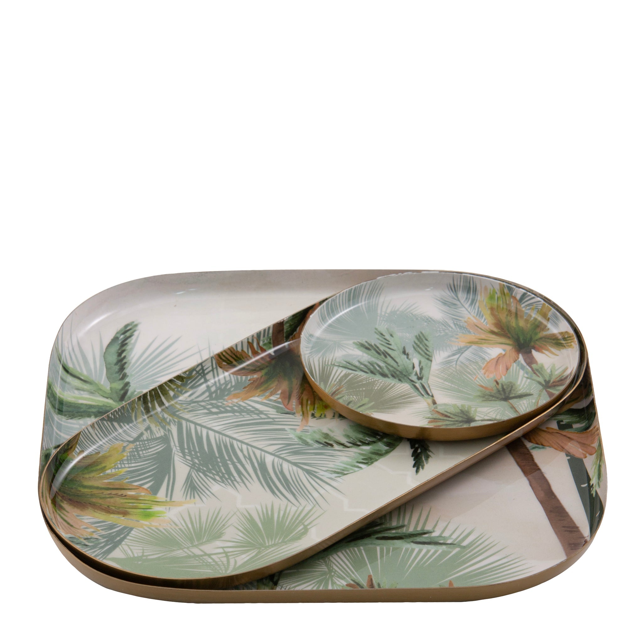 Ladelle Panama Metal Assorted Tray Set of 3