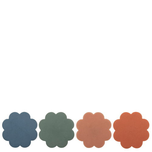 Ladelle Panama Flower 4pk Coaster Set