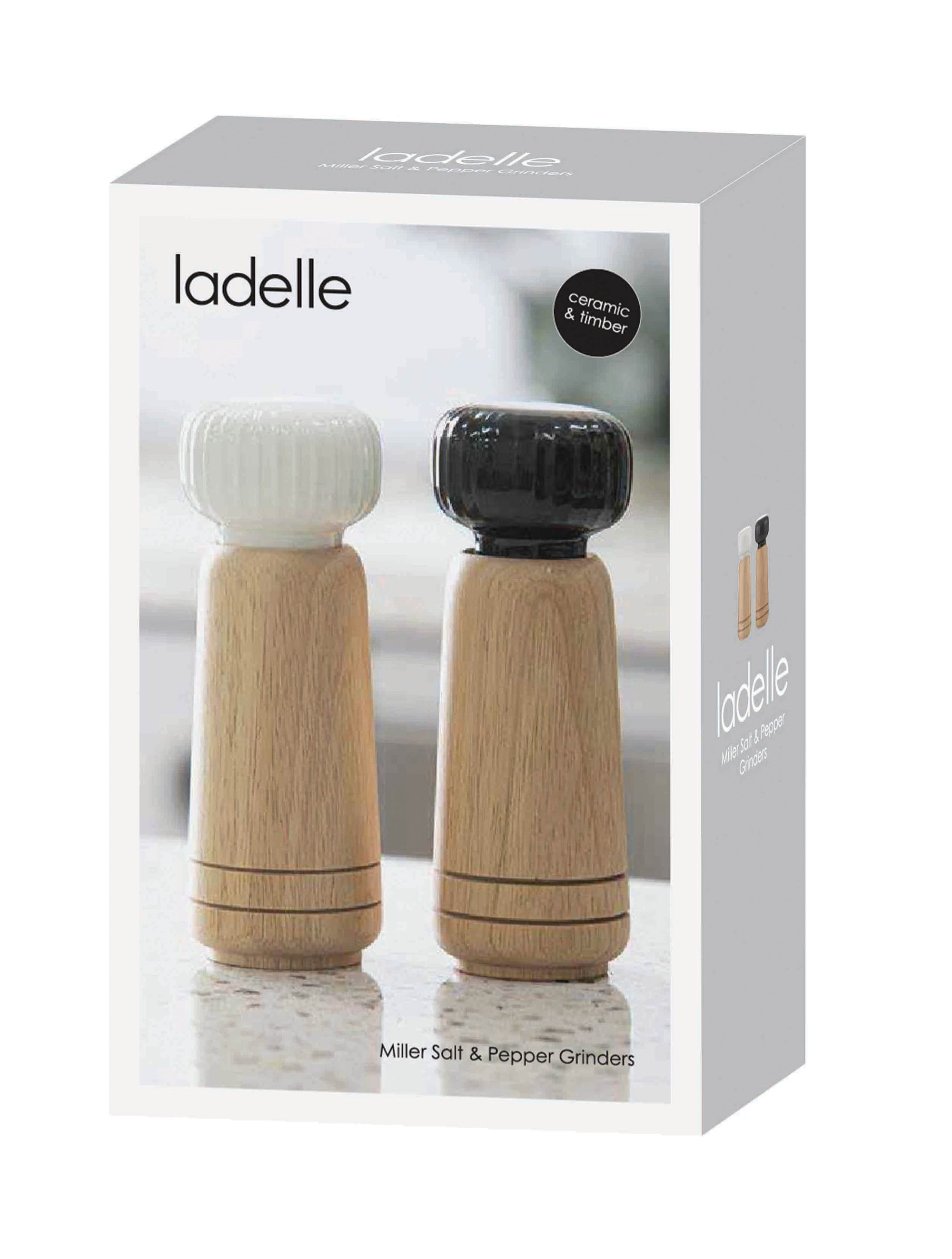 Ladelle Miller Black Salt & Pepper Grinders