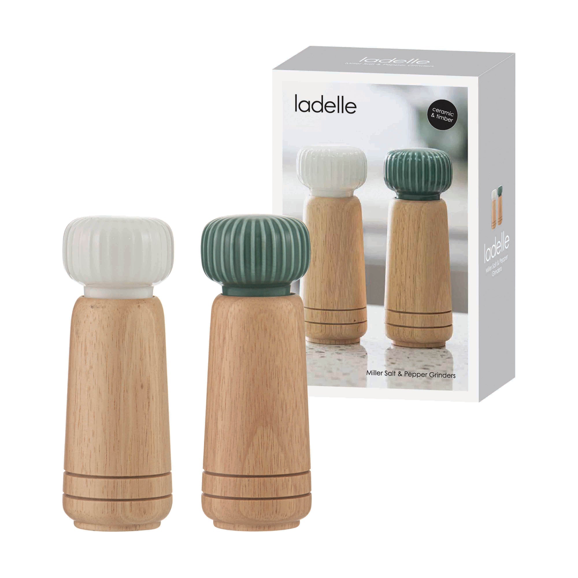 Ladelle Miller Sage Salt & Pepper Grinders