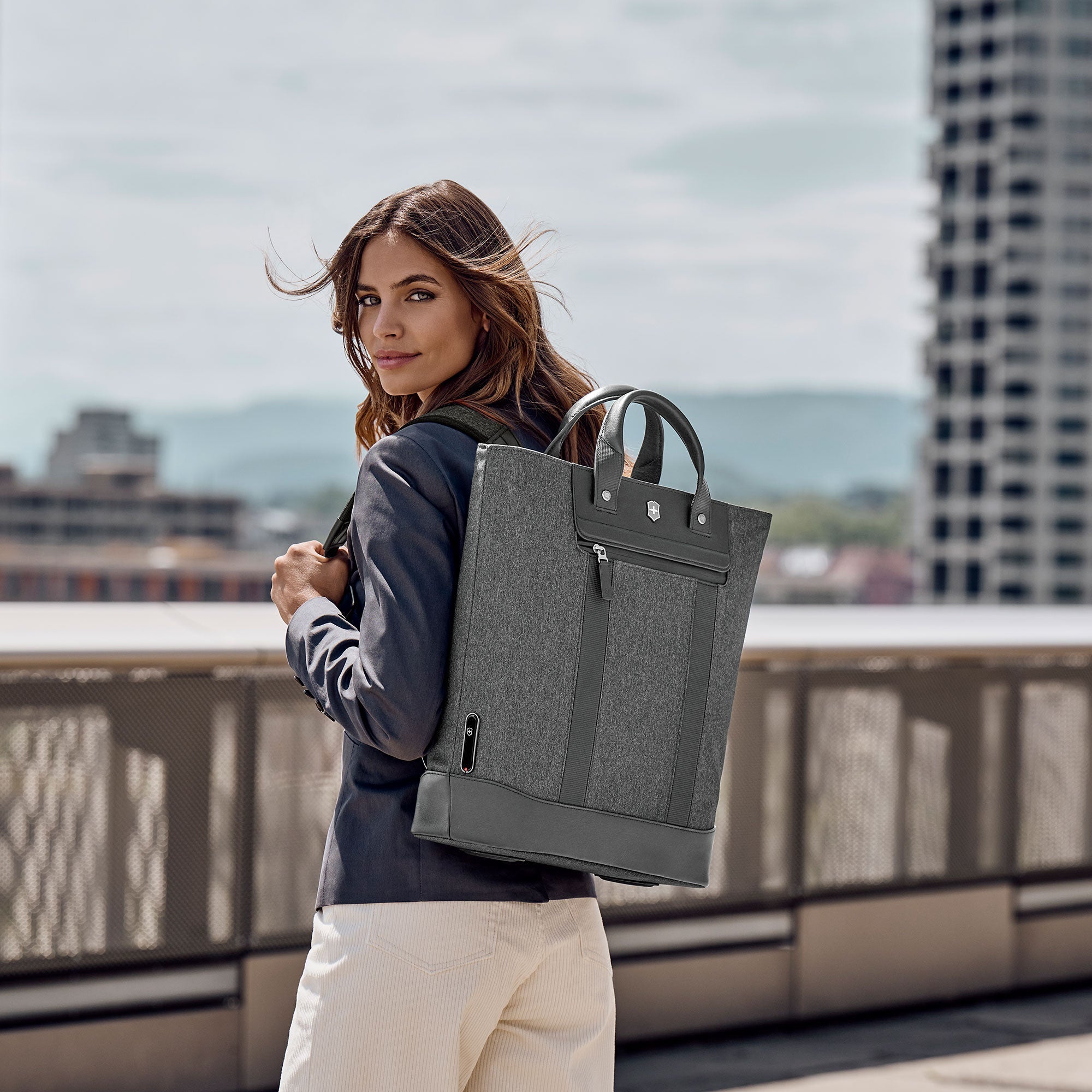 Victorinox Architecture Urban2 2-Way 15" Laptop Carry Tote Grey/Black